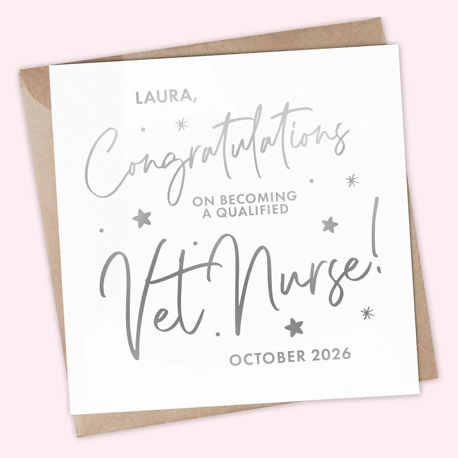 Personalised Vet Nurse Graduation Card, Qualified Veterinary Nurse Congratulations Card, Vet Exam Pass Card, Veterinary Gift - image 5