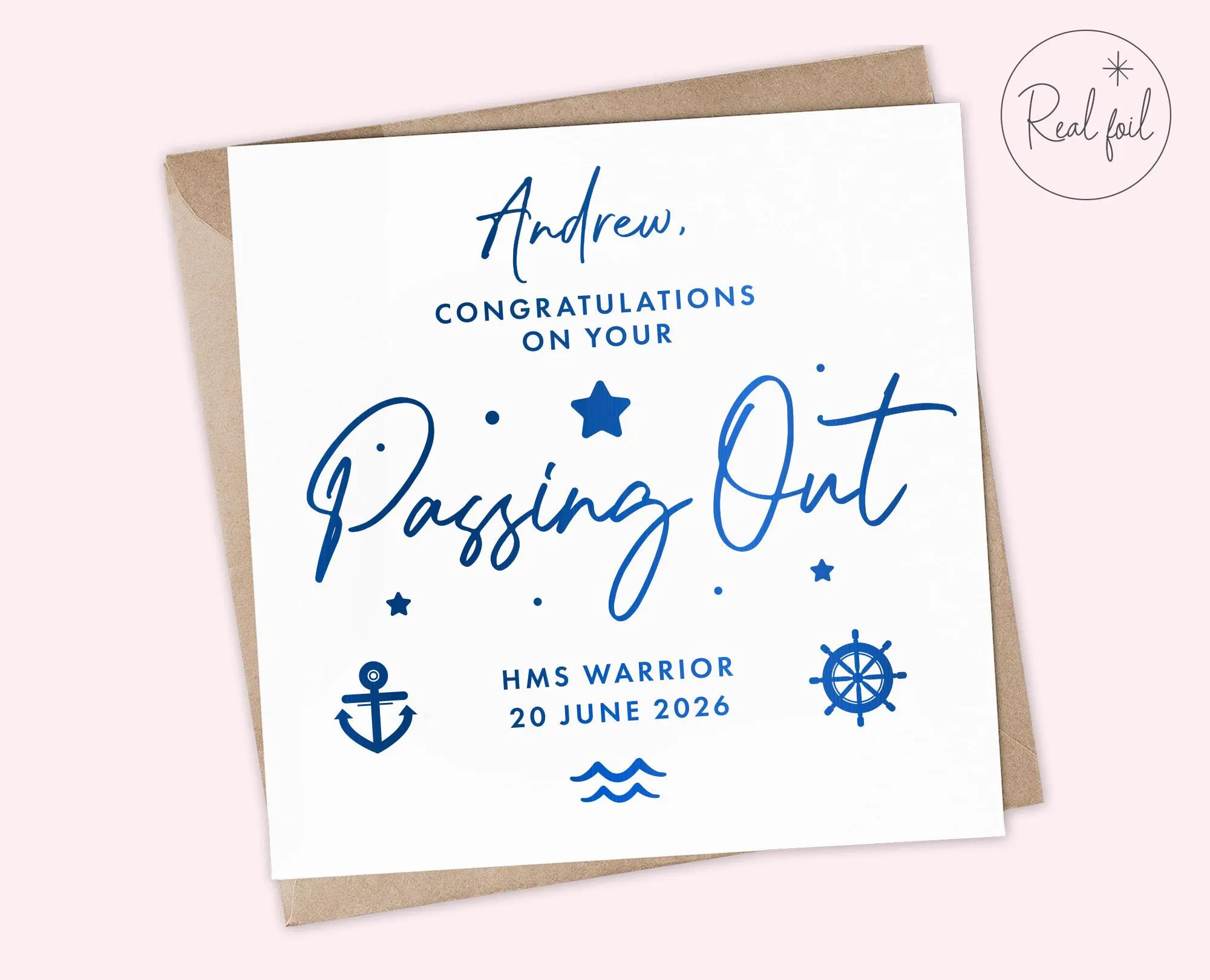 Navy Passing Out Card Personalised | Congratulations Passing Out | Military Graduation | Passing Out Ceremony Gift, Passing Out Parade Card - image 3