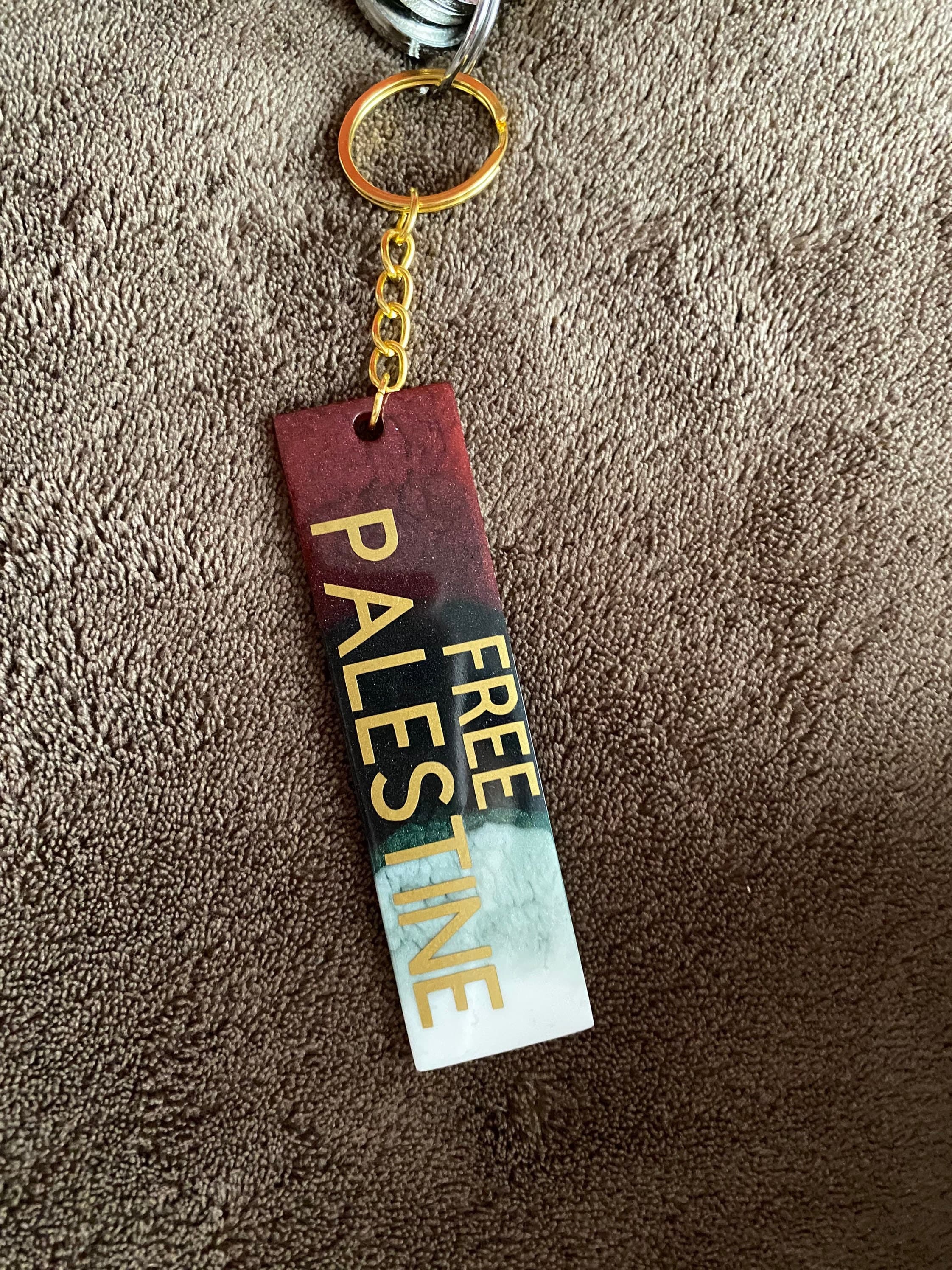 Free Palestine Resin Keyring | Keyring - image 3
