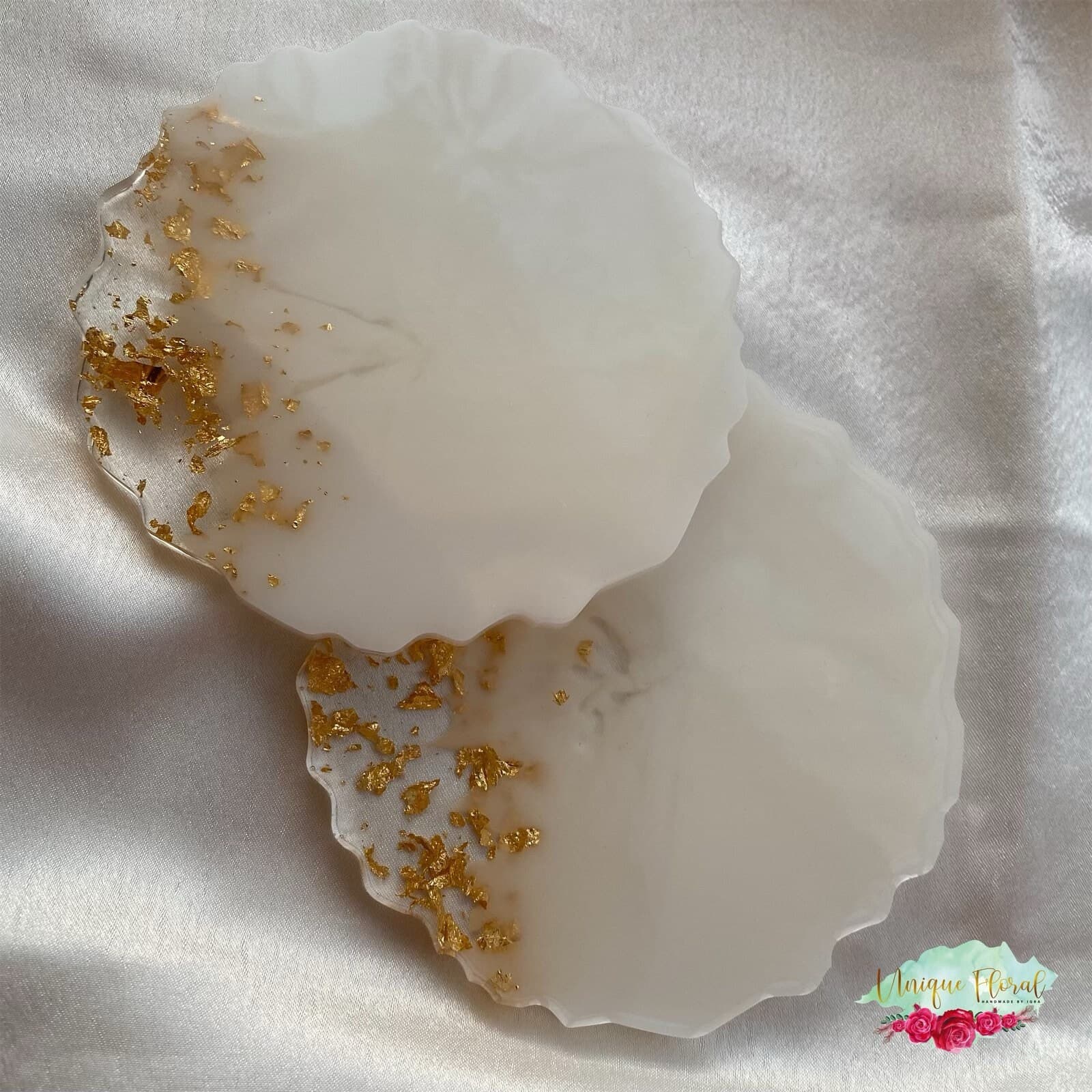 White Resin Coasters (13cm x 13cm) | Home Decor| Trinket Dish| Gift | Coaster | Vanity Dish - image 3