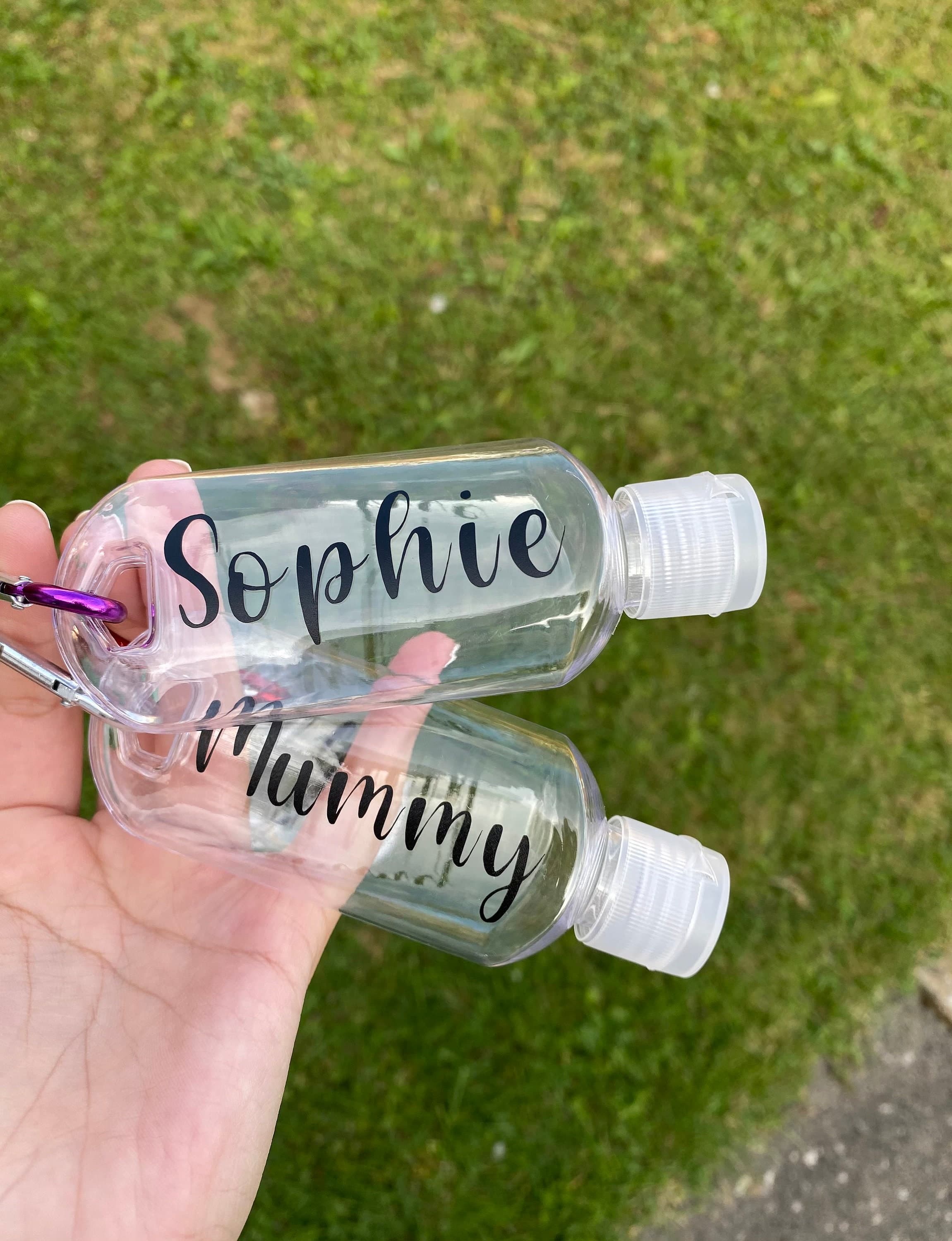 Personalised Empty Sanitiser Bottle | Bottle with Clip| Hand Gel| Back to School | Custom Gift | - image 3