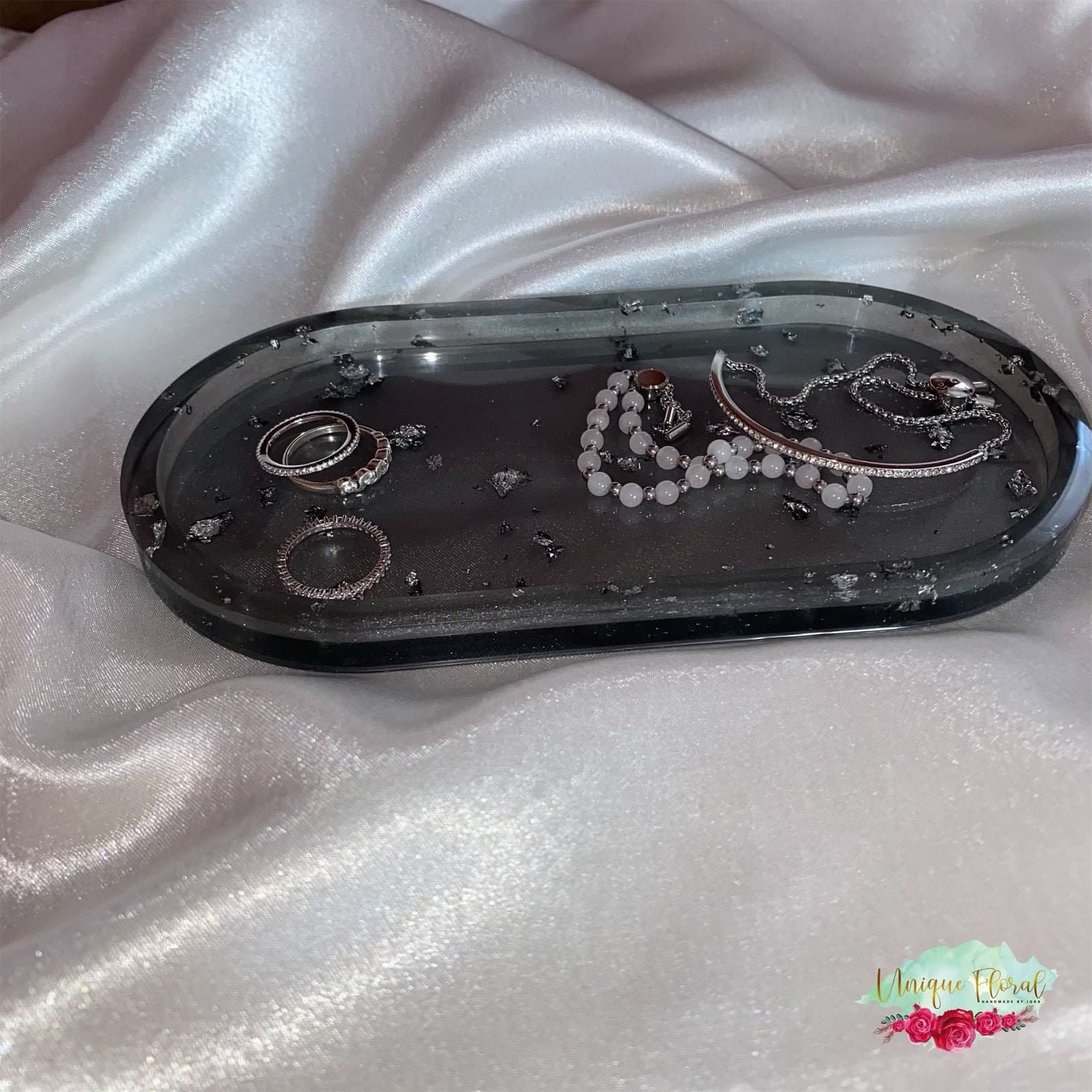 Resin Trays (18xm x 9.5cm) | Jewellery Dish | Trinket Dish | Bathroom Tray | Dining Table Decor | Decorative Tray - image 5