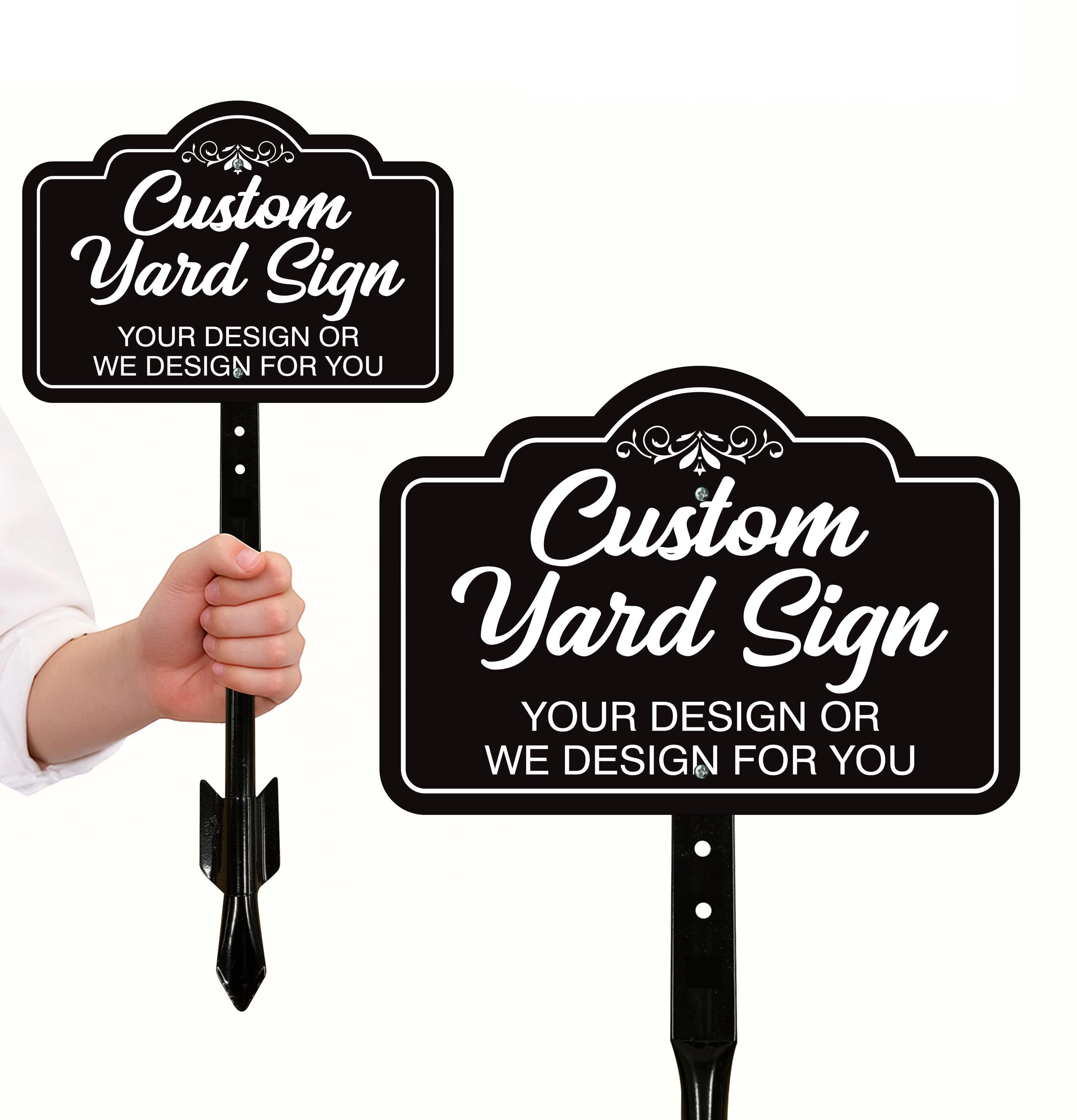 Custom Aluminum Yard Sign with 16" Stake, Personalized Metal Outdoor Sign, Fully Customizable Lawn Marker for Home, Business, Events - image 5