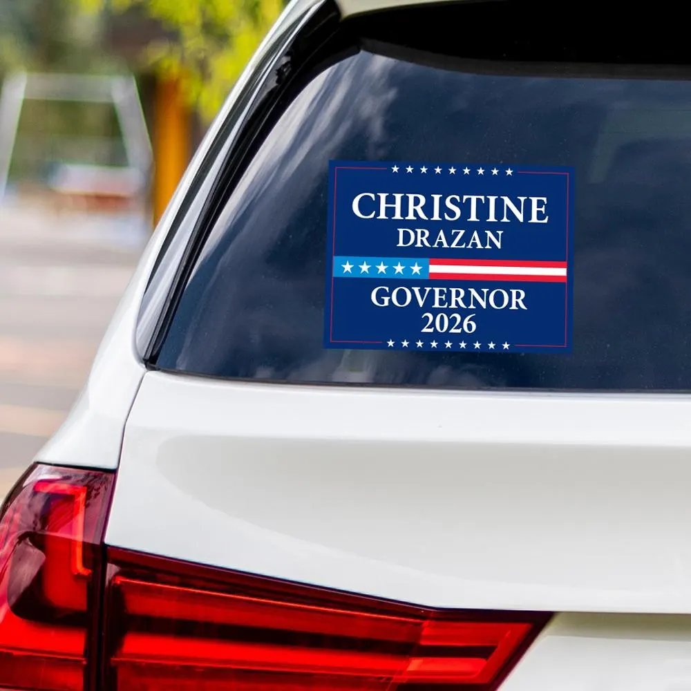 Christine Drazan For Oregon Governor 2026 Vinyl Sticker, Vote Christine Drazan, Oregon Governor Elections 2026 Bumper Sticker 6" x 4.5"