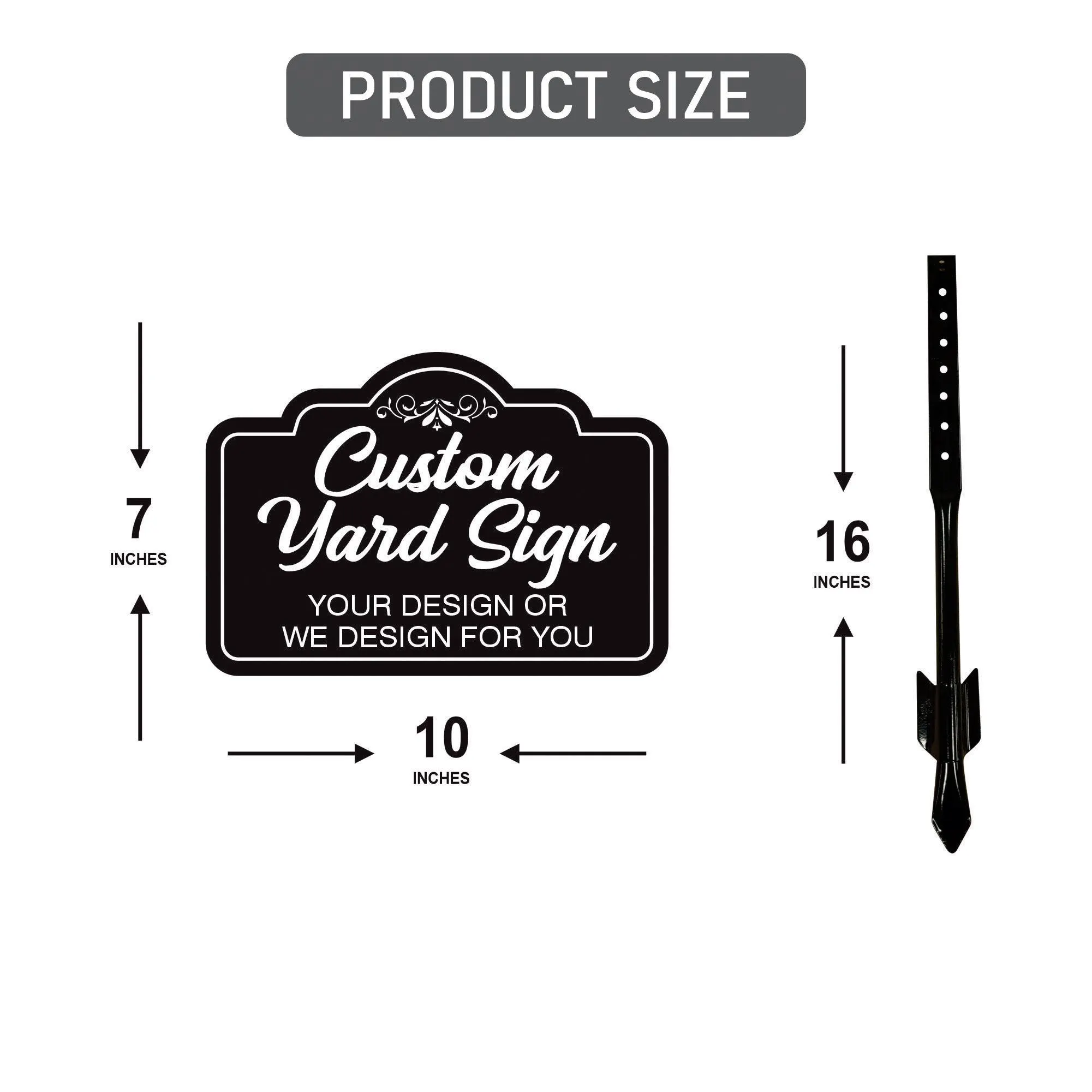 Custom Aluminum Yard Sign with 16" Stake, Personalized Metal Outdoor Sign, Fully Customizable Lawn Marker for Home, Business, Events - image 4