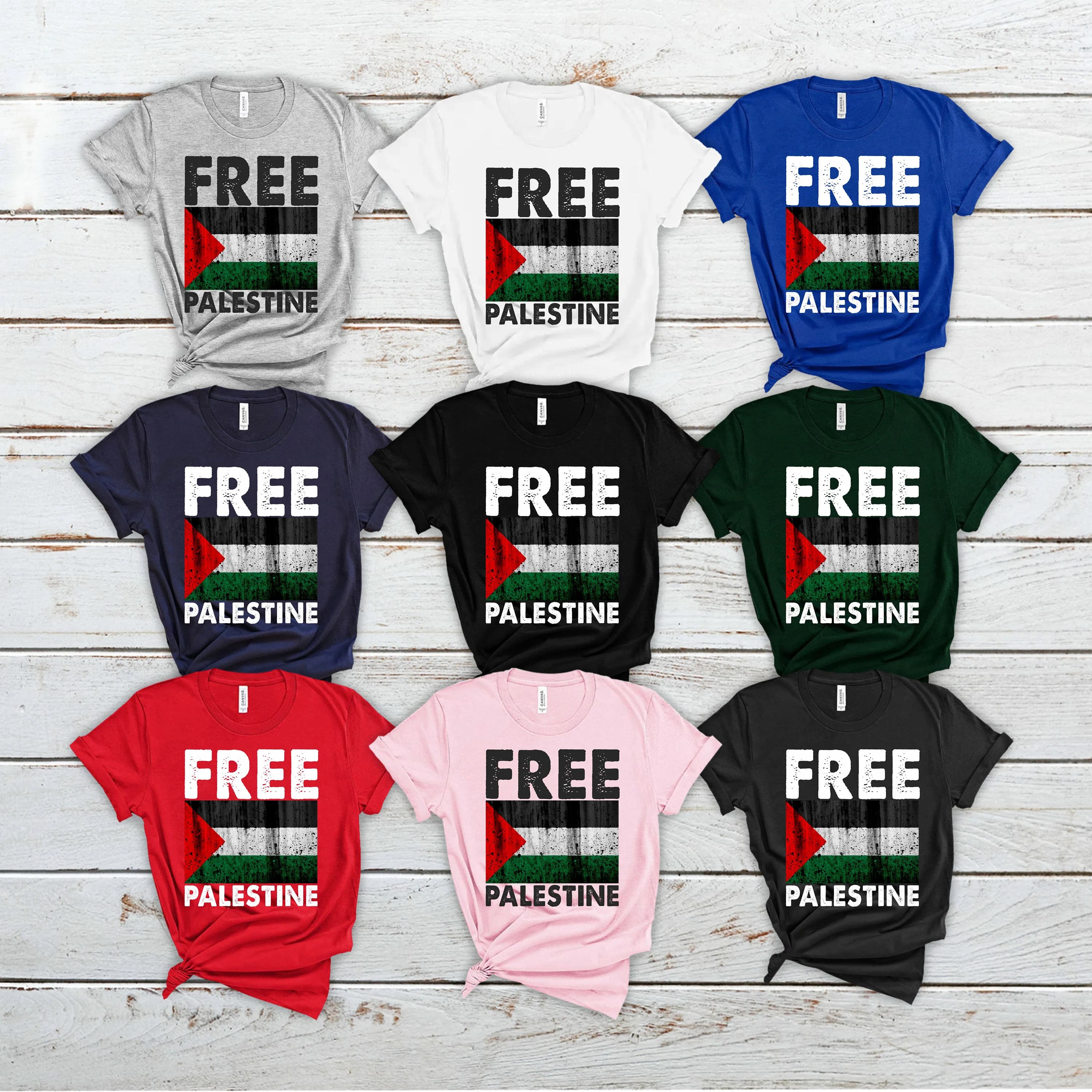 Free Palestine Flag T-Shirt For Men, Stand With Palestine Shirt, Free Palestine Flag Shirt For Kids, Unisex Support Gaza T-Shirt - image 3