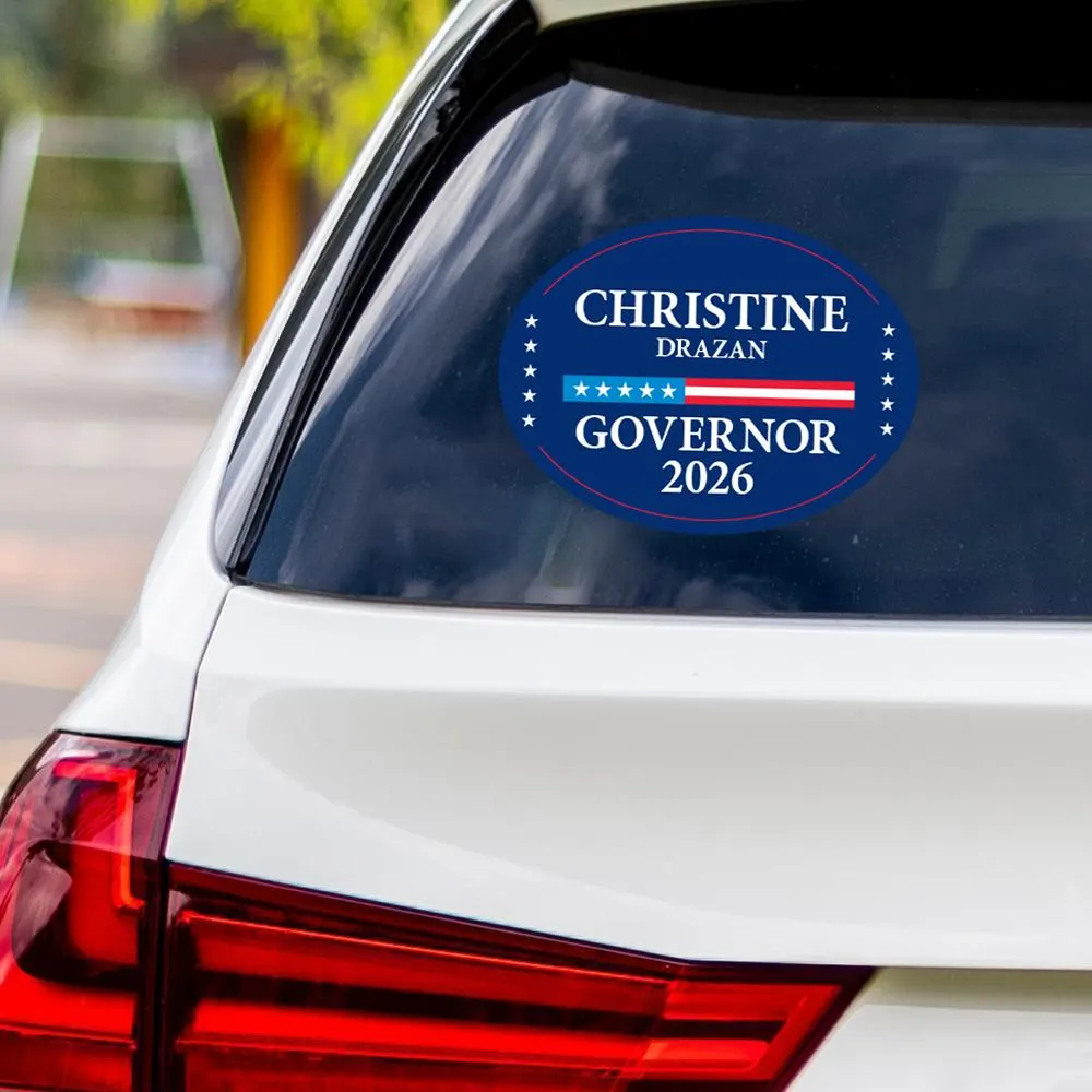 Christine Drazan For Oregon Governor 2026 Vinyl Sticker, Vote Christine Drazan, Oregon Governor Elections 2026 Bumper Sticker 6" x 4.5"