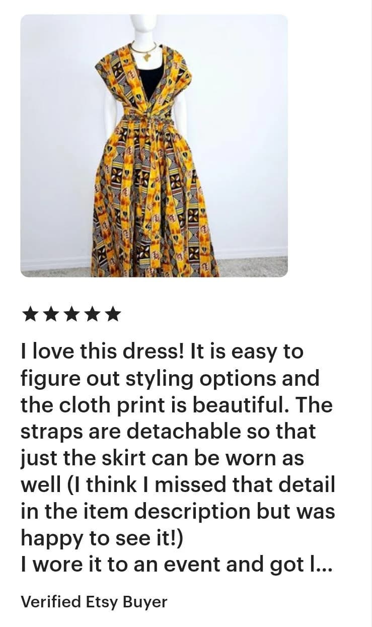African Print Infinity Long Maxi Dress: Women Convertible Infinity Cotton Skirt or Palazzo Pants Jumpsuit Jumper w/ Headwrap Scarf - image 5