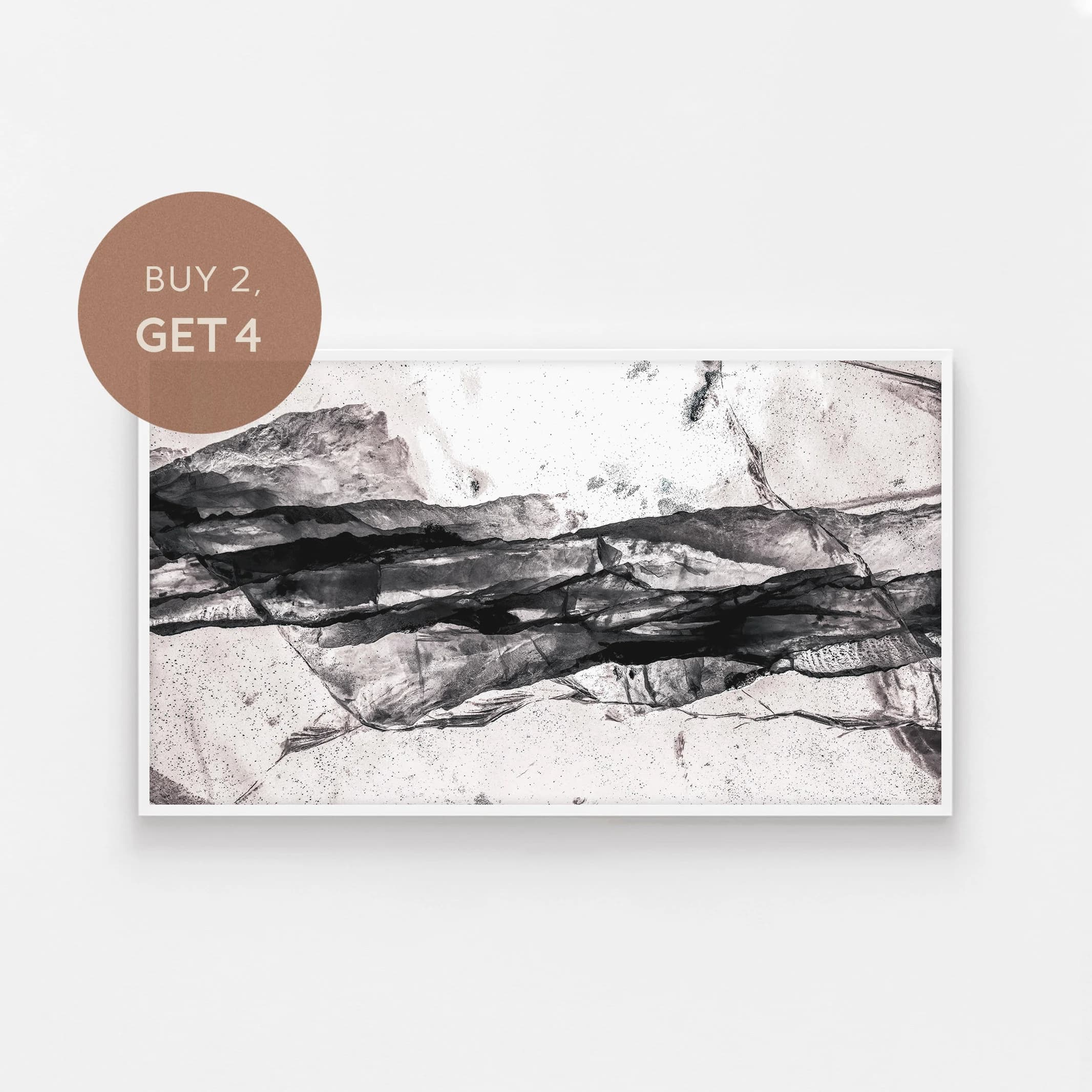 Samsung Frame TV Art, Ice Wall Decor, Nature Wall Art, Abstract Art for TV, Black and White, Dark Abstract, Winter Decor, DOWNLOAD Tv Art