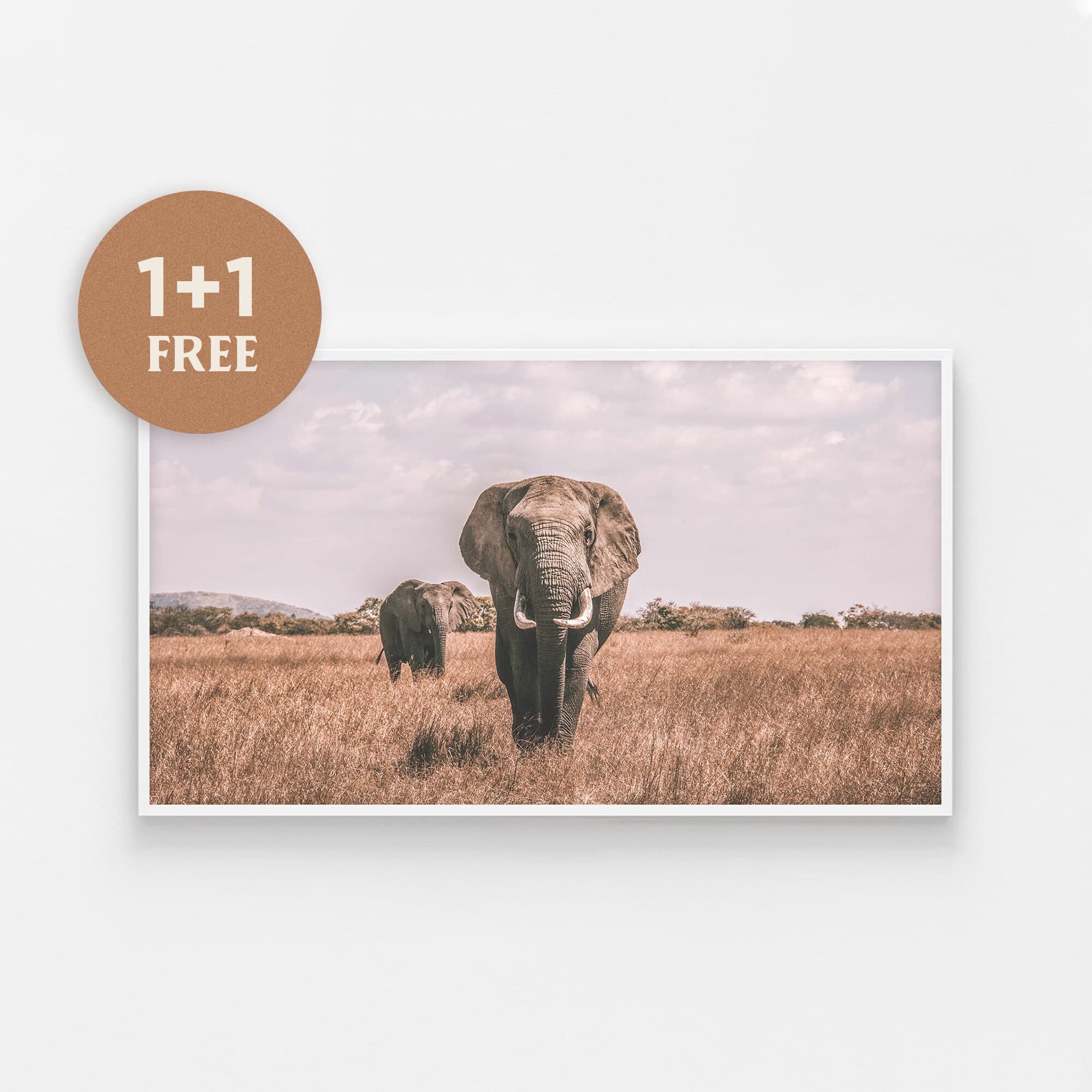 Samsung Frame TV Art, Elephant Photo Art, Samsung TV Africa Art, Animal Art for Frame TV, African Wildlife Photo, Safari Park Kenya, Savanna