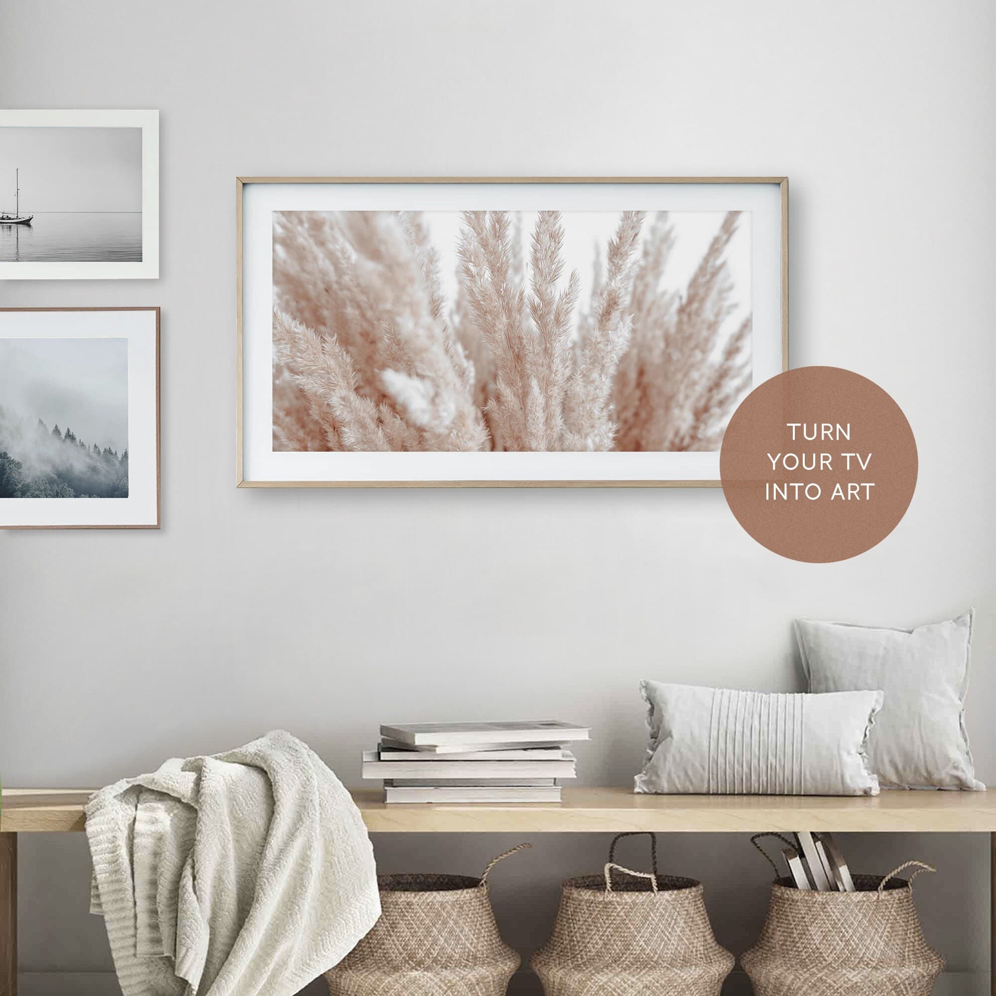 Samsung Frame TV Art, Pampas Grass Decor , Farmhouse Decor, Neutral Samsung Art, Dried Grass, Modern Autumn Theme, Samsung Digital Art - image 2