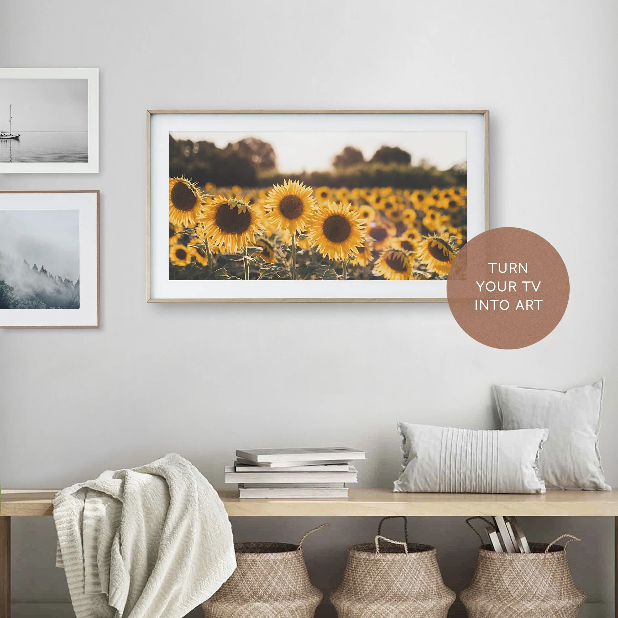 Samsung Frame TV Art, Sunflower Art Print, Art for TV, Frame Art TV, Botanical Art Tv, Art Frame, Digital Art for Tv, Sunflower Photography - image 3