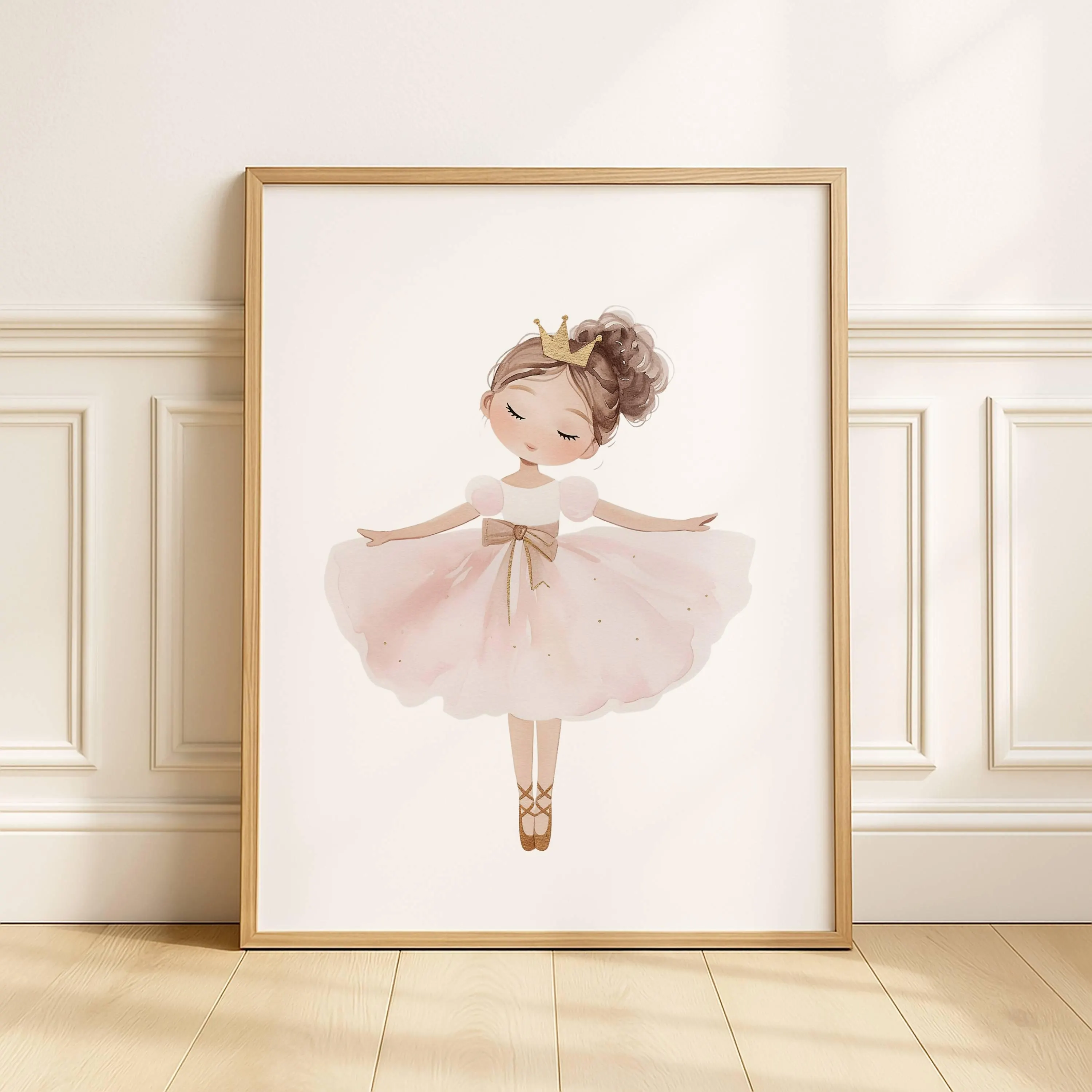 Ballerina Wall Art Set of 3 | Custom Name Nursery Prints | Pink Princess Ballet Decor | Custom Nursery Wall Art | Pastel Colours - image 4