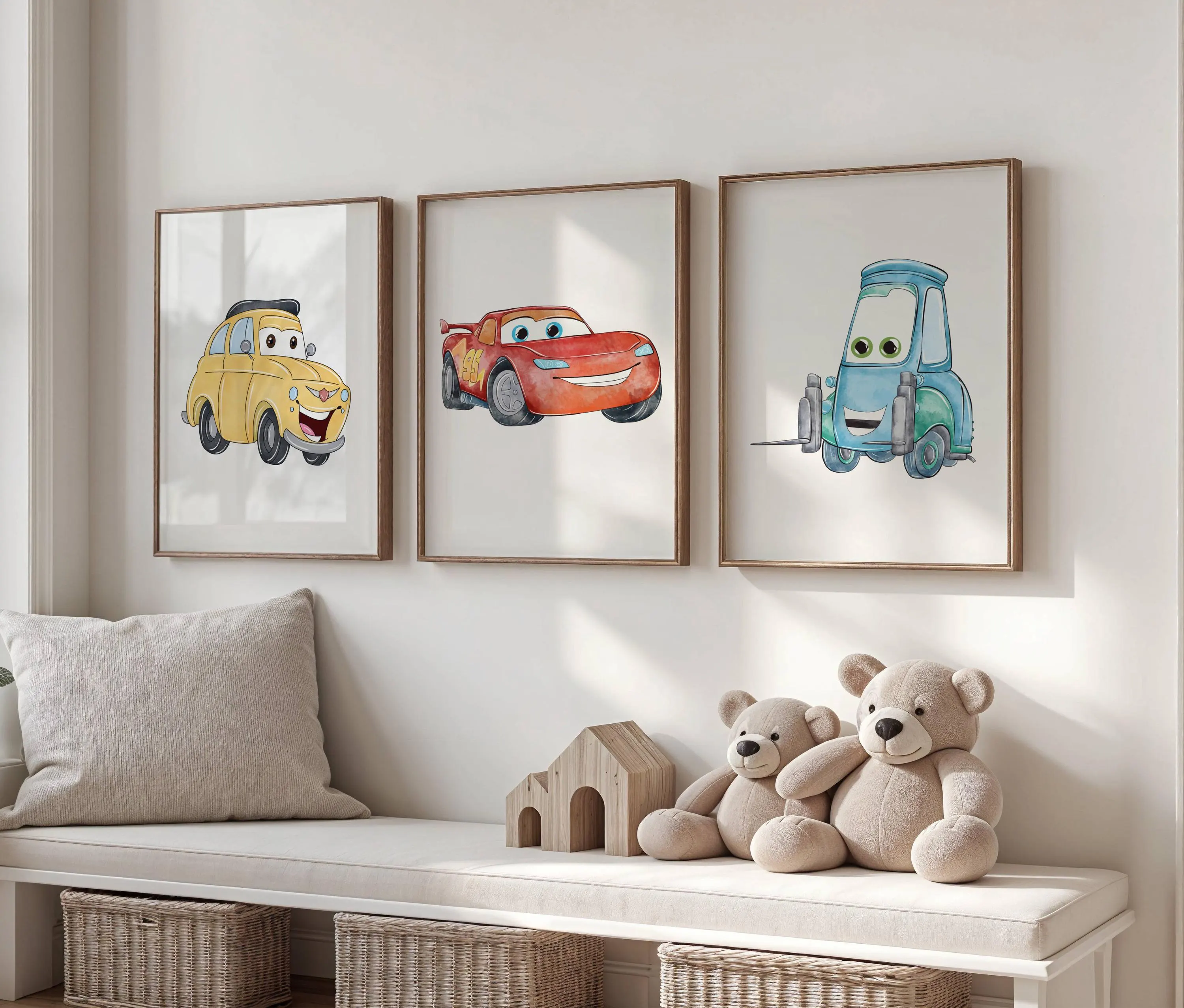 Cars Movie Watercolor Prints: Lightning McQueen, Mater, Sheriff (Digital Download) - image 4