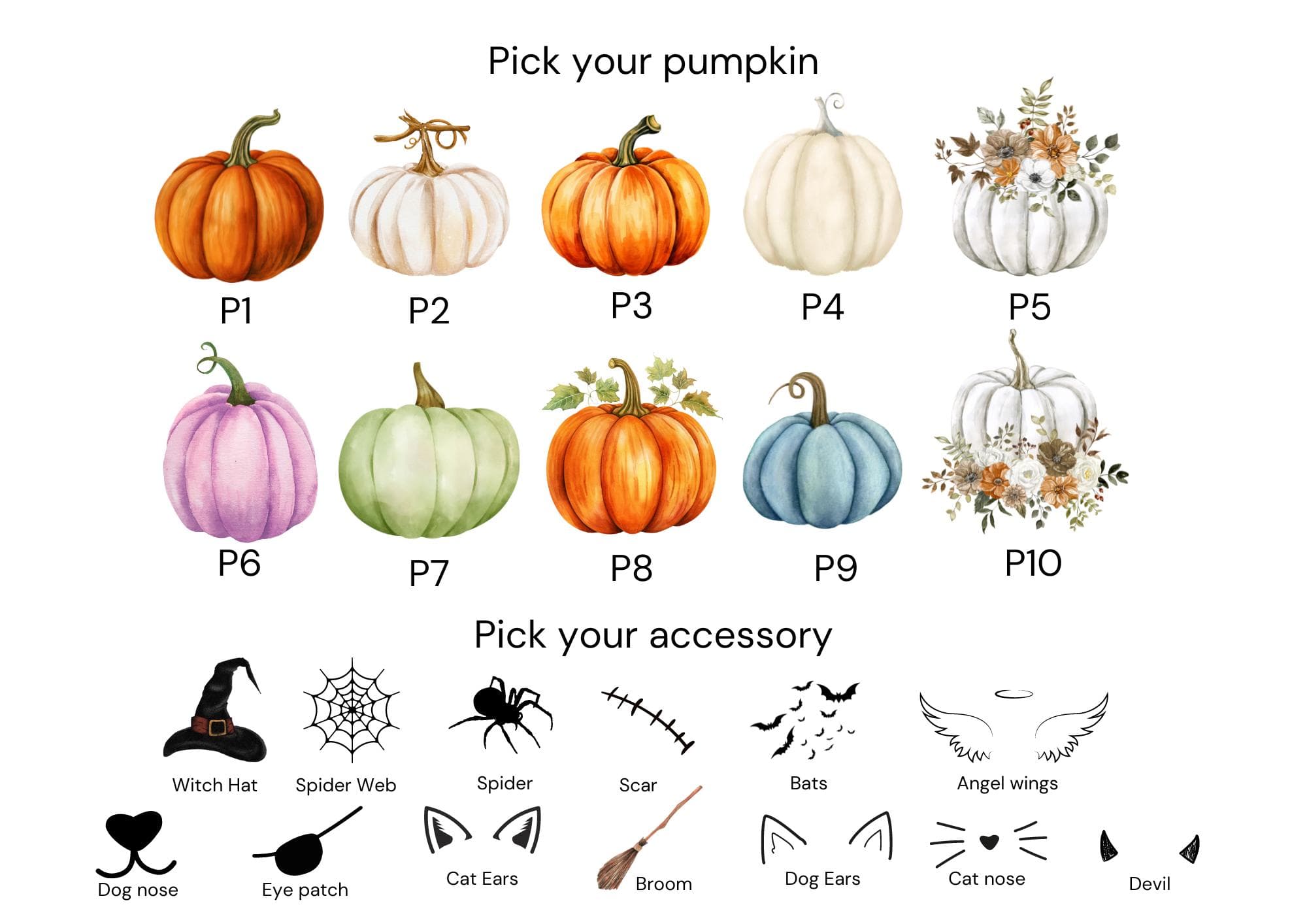 Personalized Pumpkin Family Print: Watercolor Autumn Wall Art - image 3