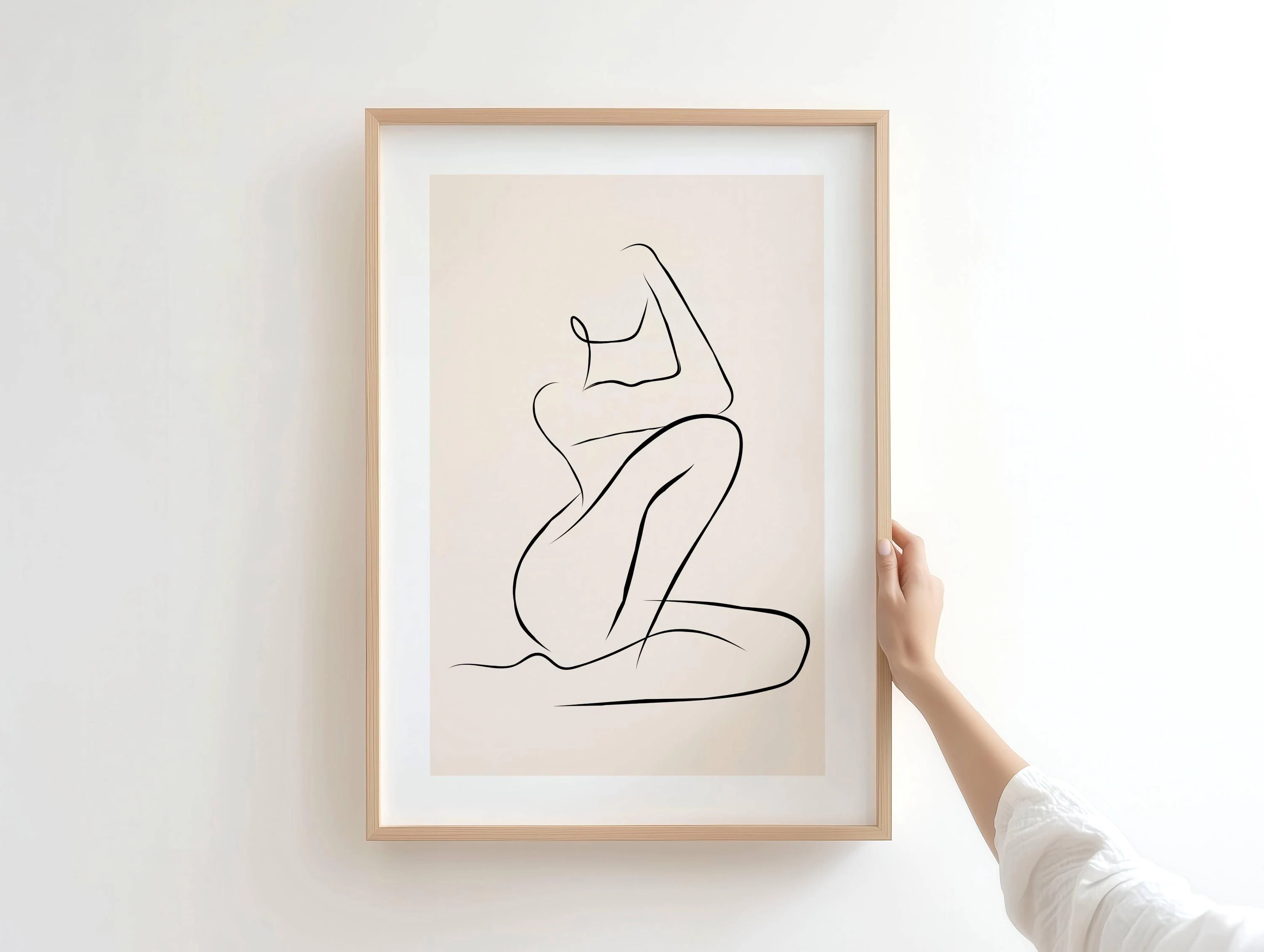 Minimalist Line Art Print Set of 3 | Abstract Female Body Wall Art | Neutral Modern Home Decor | Boho Gallery Wall Prints | A4 & A3 Artwork - image 5
