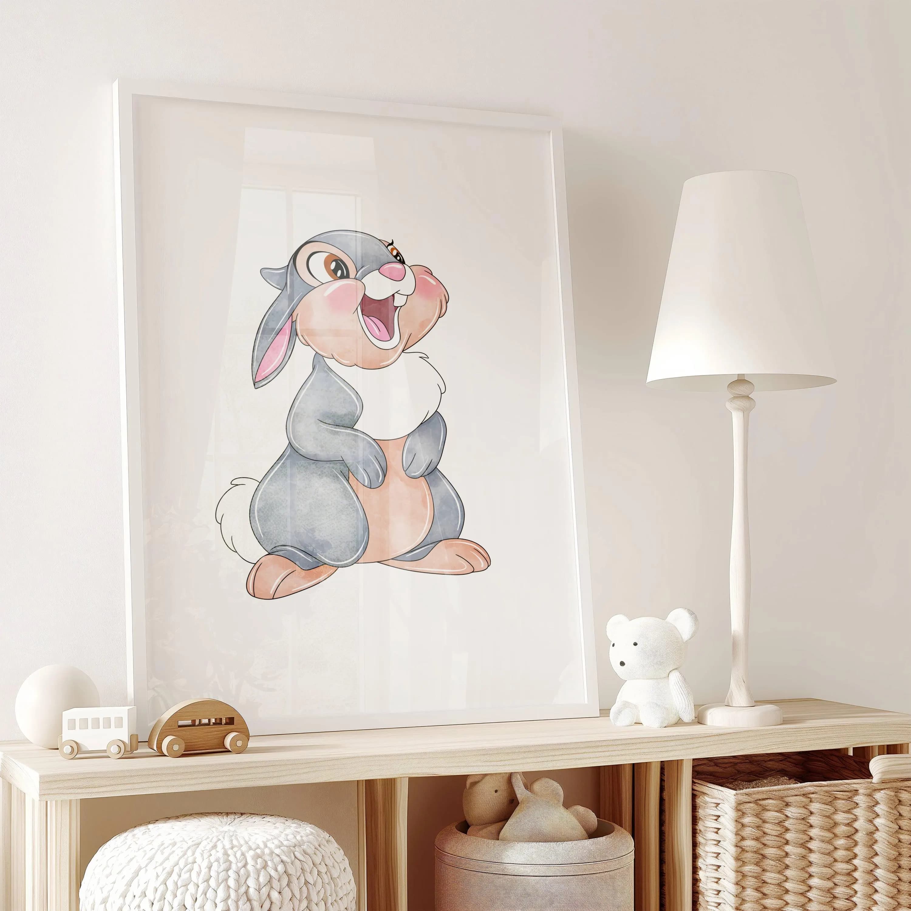 Bambi Nursery Art Prints: Thumper, Personalized Name, Butterfly - Set of 3 - image 3