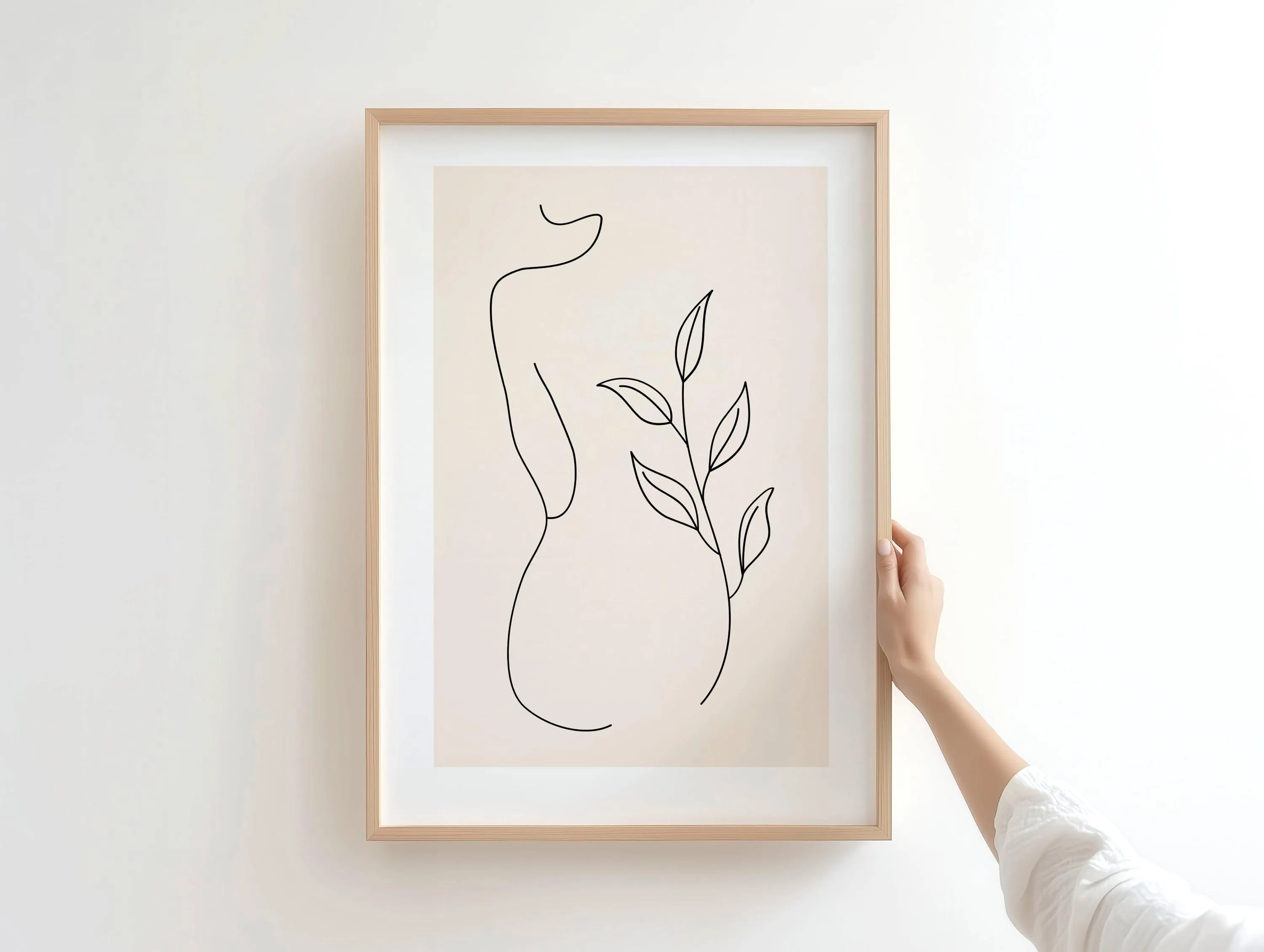 Minimalist Line Art Print Set of 3 | Abstract Female Body Wall Art | Neutral Modern Home Decor | Boho Gallery Wall Prints | A4 & A3 Artwork - image 3