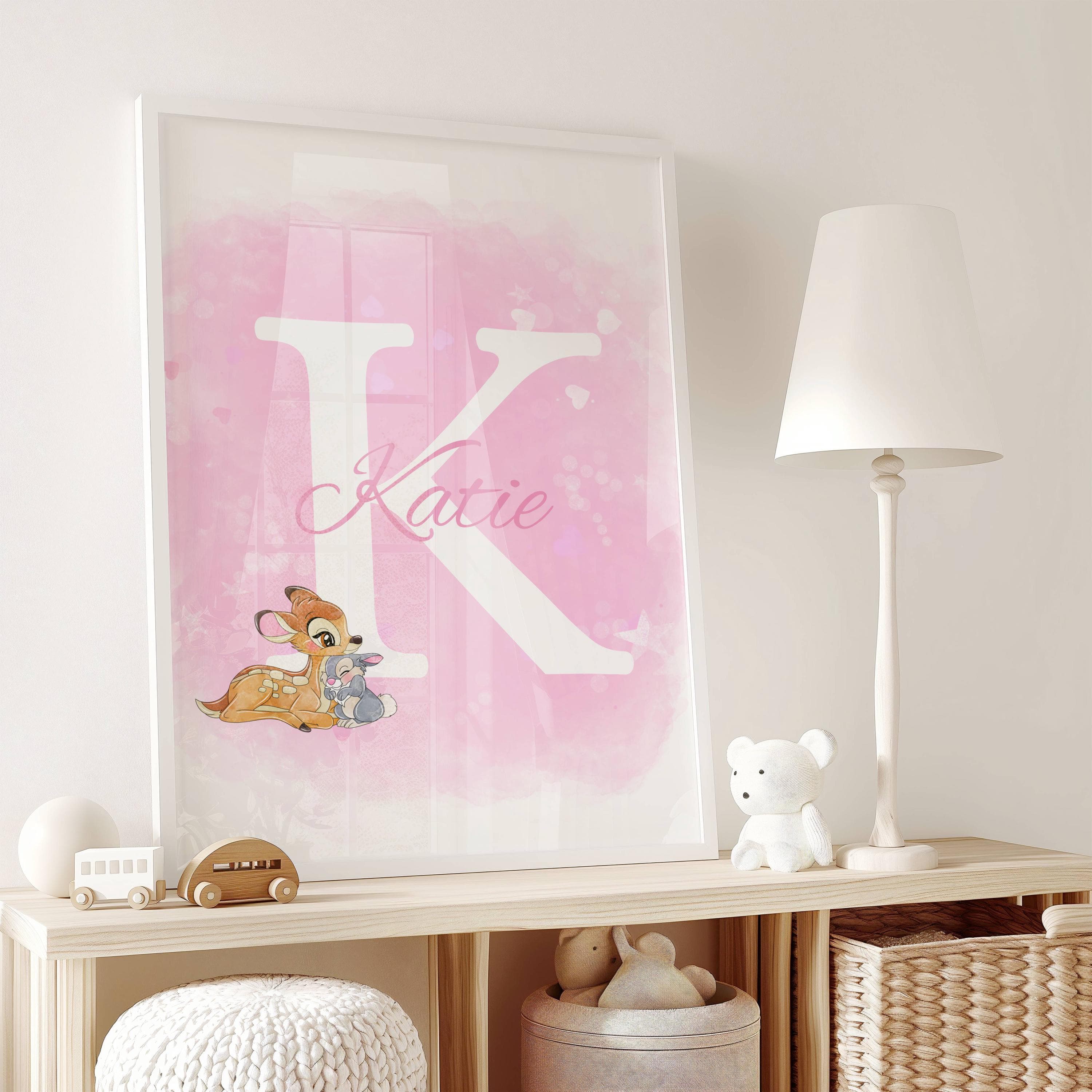 Bambi Nursery Art Prints: Thumper, Personalized Name, Butterfly - Set of 3 - image 4