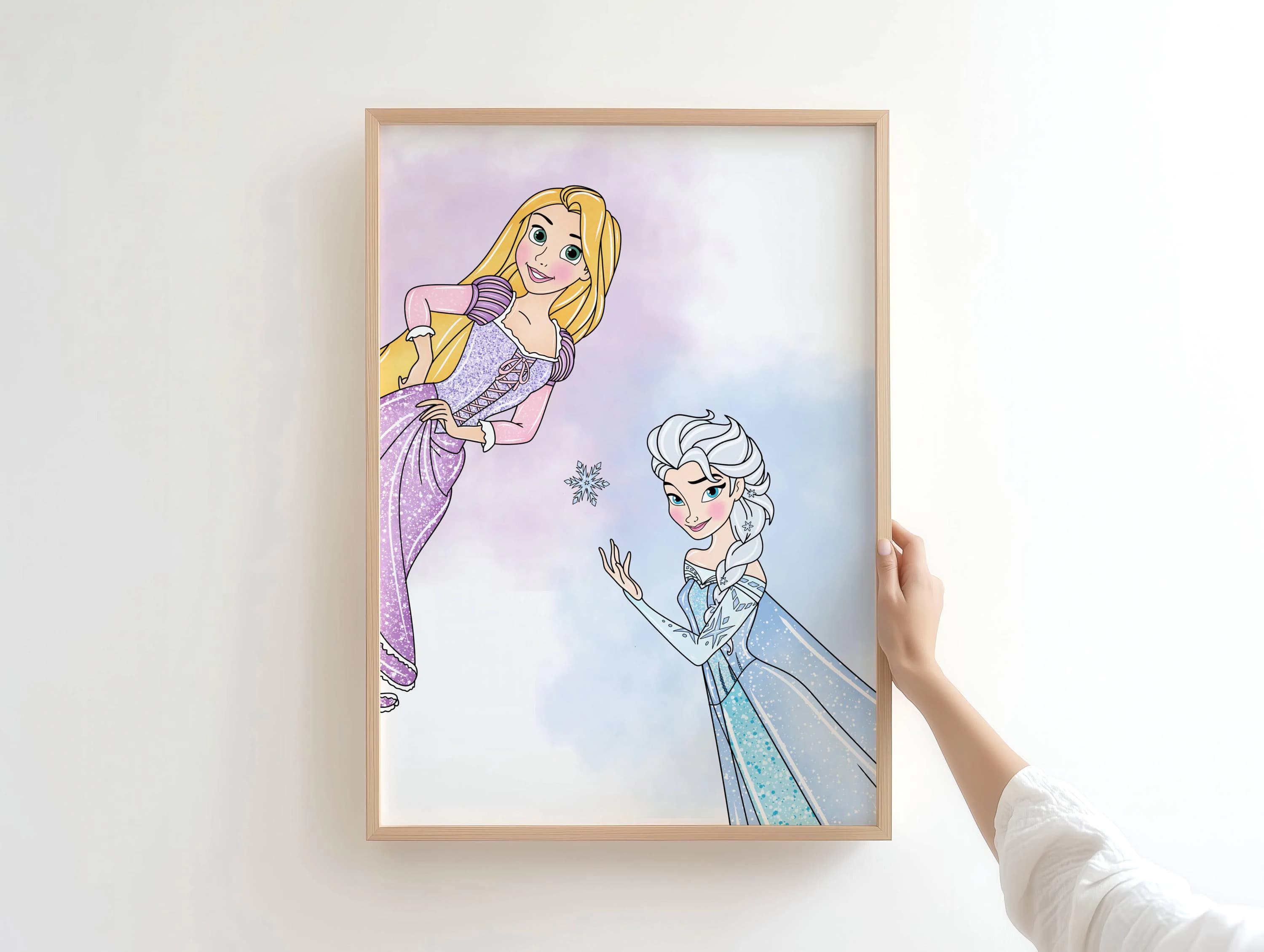 Set of 3 Princess Inspired Wall Art | Girls Nursery Decor, Girl's playroom Wall Art, Princess Wall art, Instant Digital Download - image 3