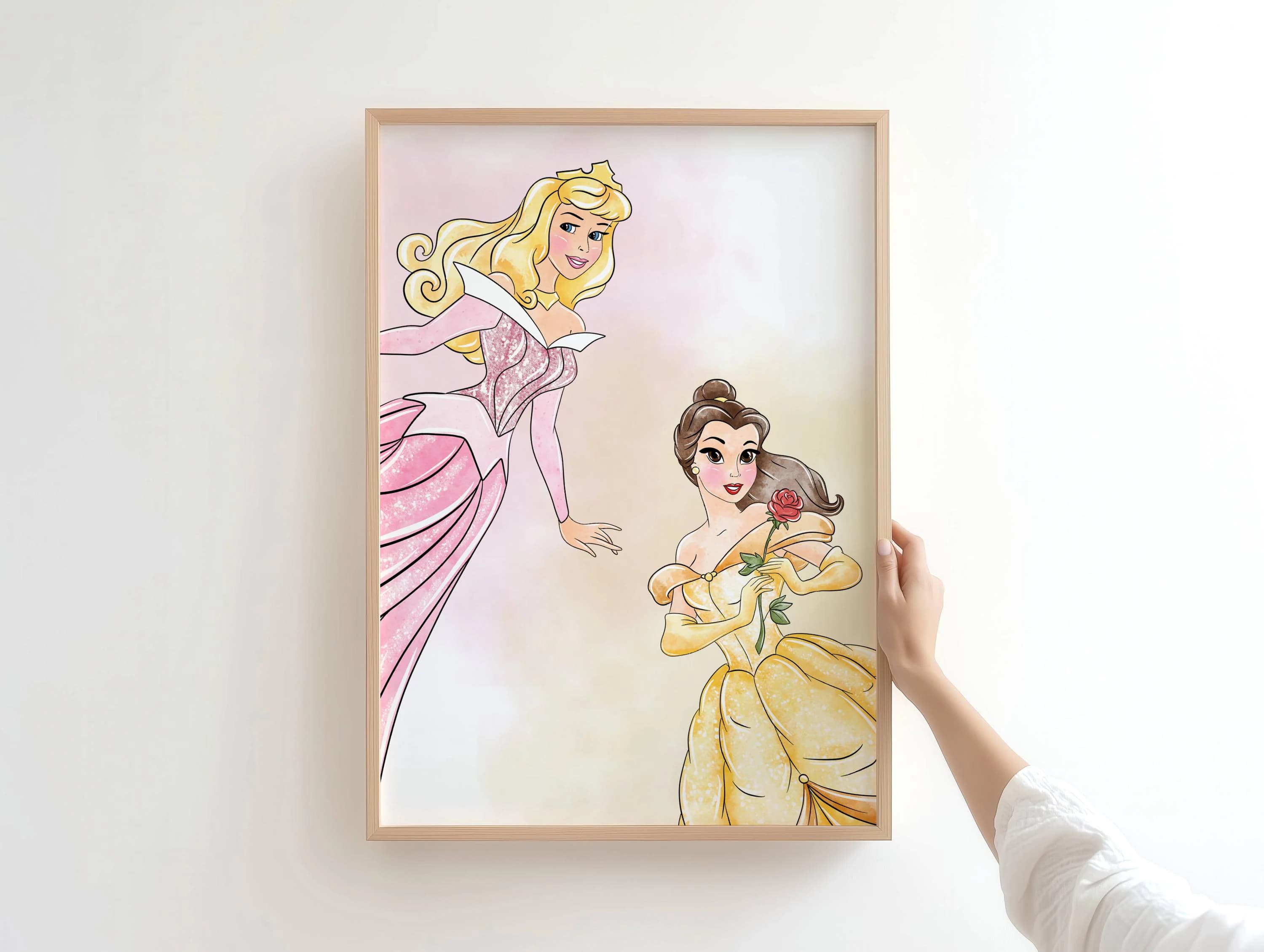 Set of 3 Princess Inspired Wall Art | Girls Nursery Decor, Girl's playroom Wall Art, Princess Wall art, Instant Digital Download - image 5