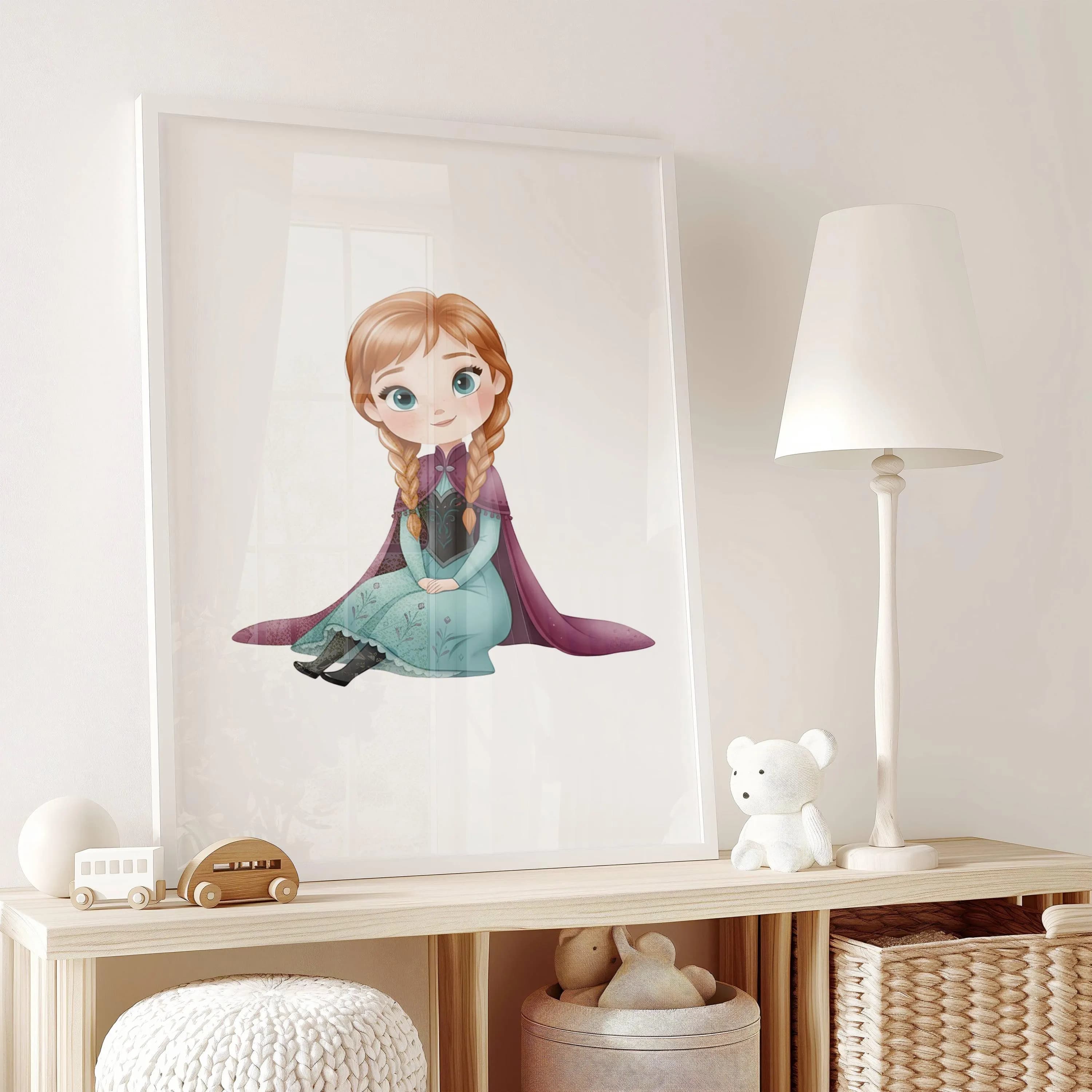 Set Of 3 Drawing Frozen Wall Art - Frozen Poster Set, Girls Room Decor, Nursery Prints, Kids Room decoration, Princess Elsa, Olaf, Anna - image 4