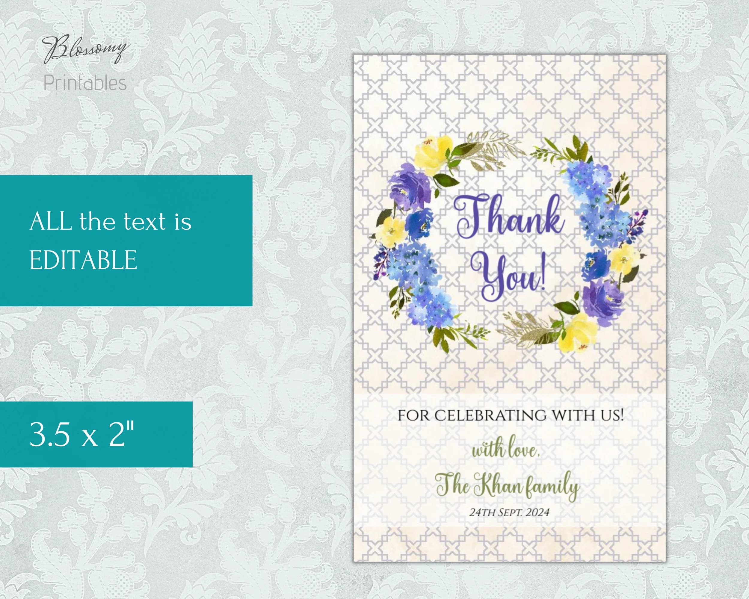 Editable Bismillah Favour Tag Template, Bismillah Favor Tag, Bismillah favour template boys, Muslim Bismillah, Islamic Bismillah Quran Start - image 2