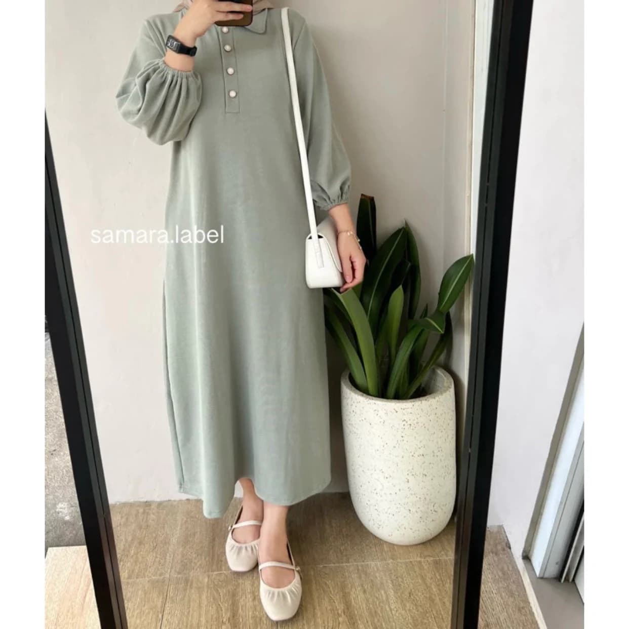 Joya Long Sleeve Knit Midi Dress + FREE HIJAB