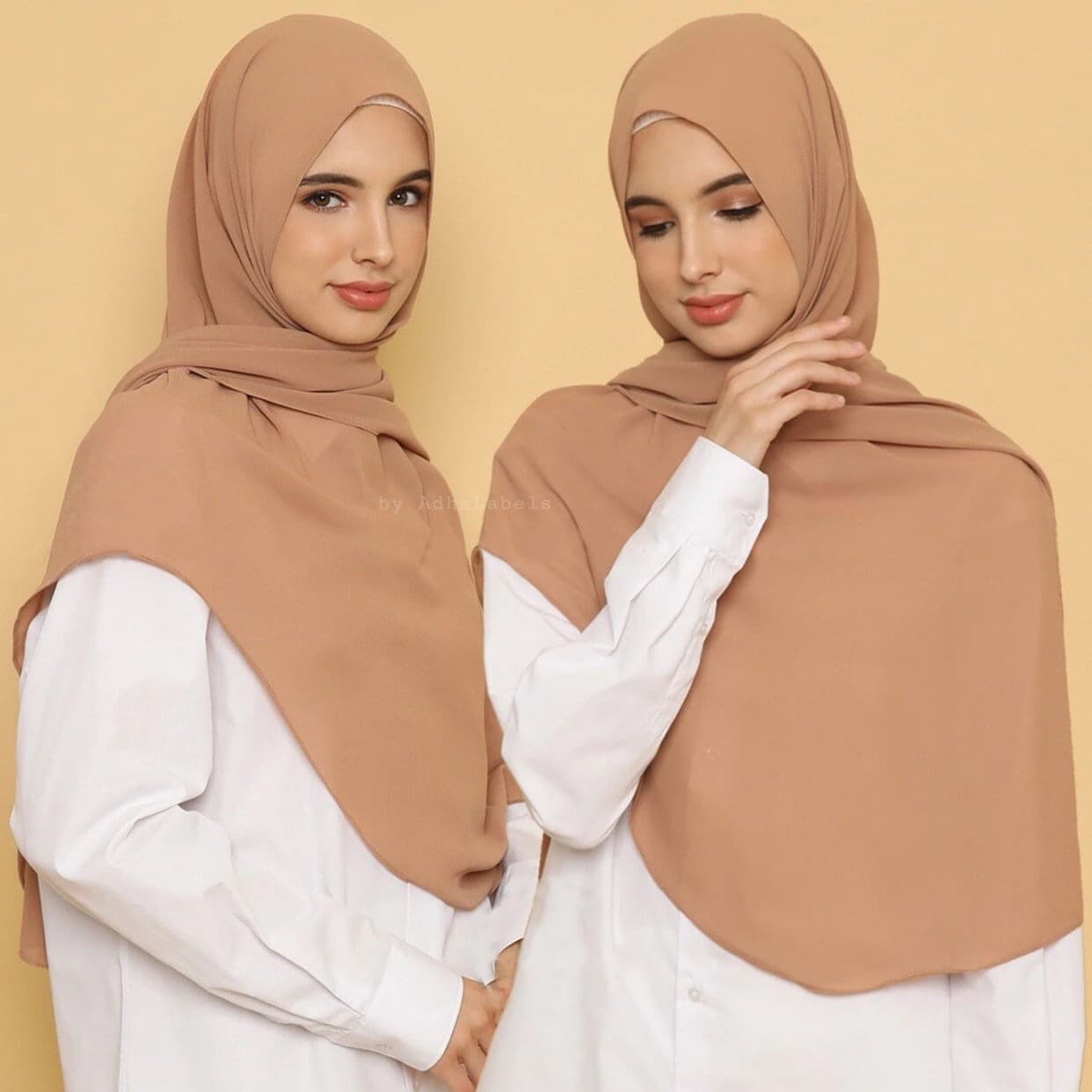Premium Ceruty Chiffon Hijab Oval  Pashmina Shawl “SANA”