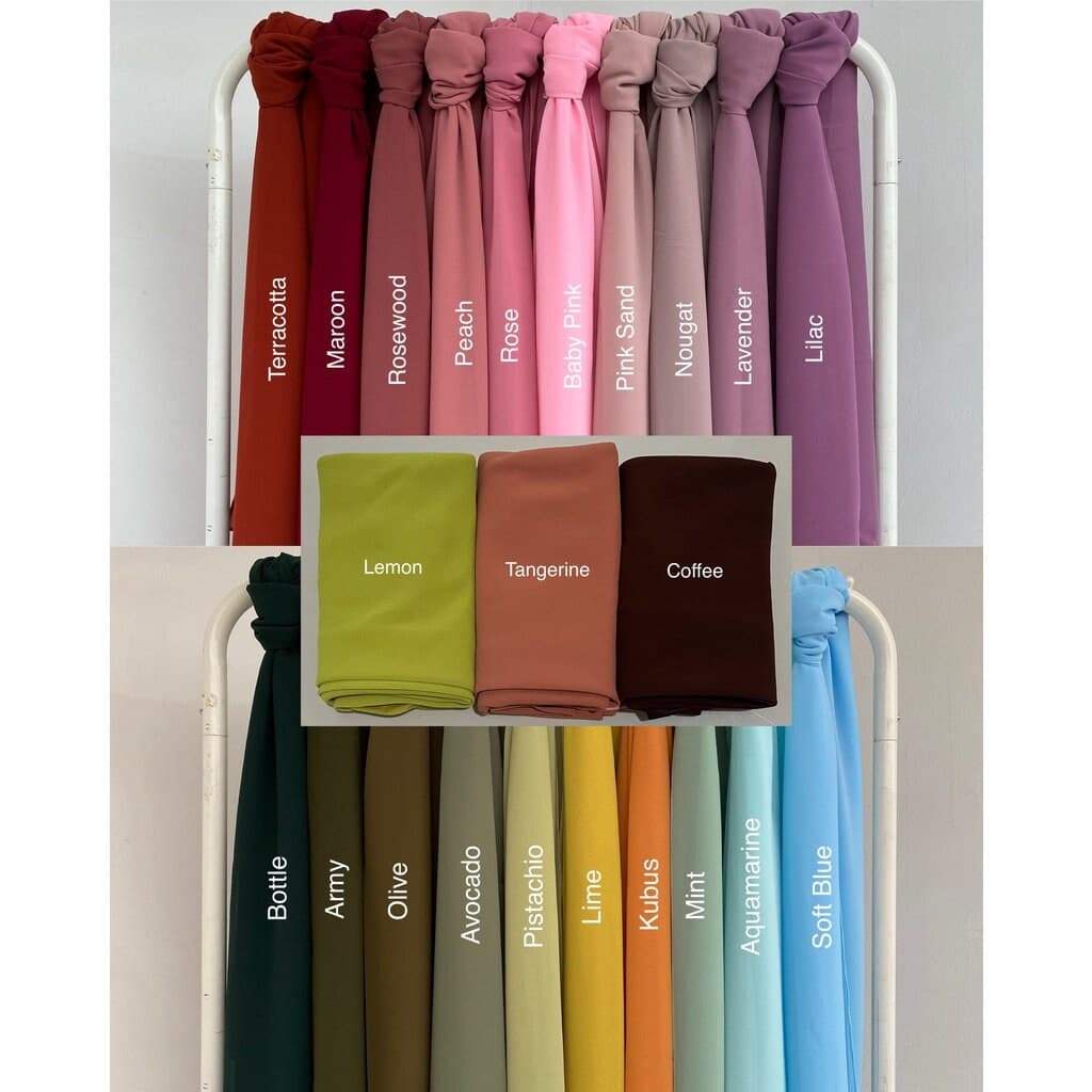 Premium Ceruty Chiffon Hijab Oval Pashmina Shawl “SANA” - image 4