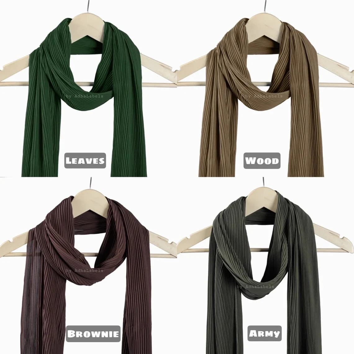 Pleated Chiffon Pashmina Hijab: 'Lily' Shawl Scarf - image 2
