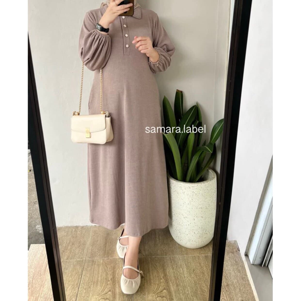 Joya Long Sleeve Knit Midi Dress + FREE HIJAB - image 5