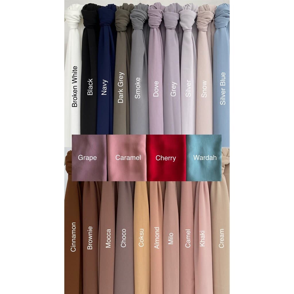 Premium Ceruty Chiffon Hijab Oval Pashmina Shawl “SANA” - image 5