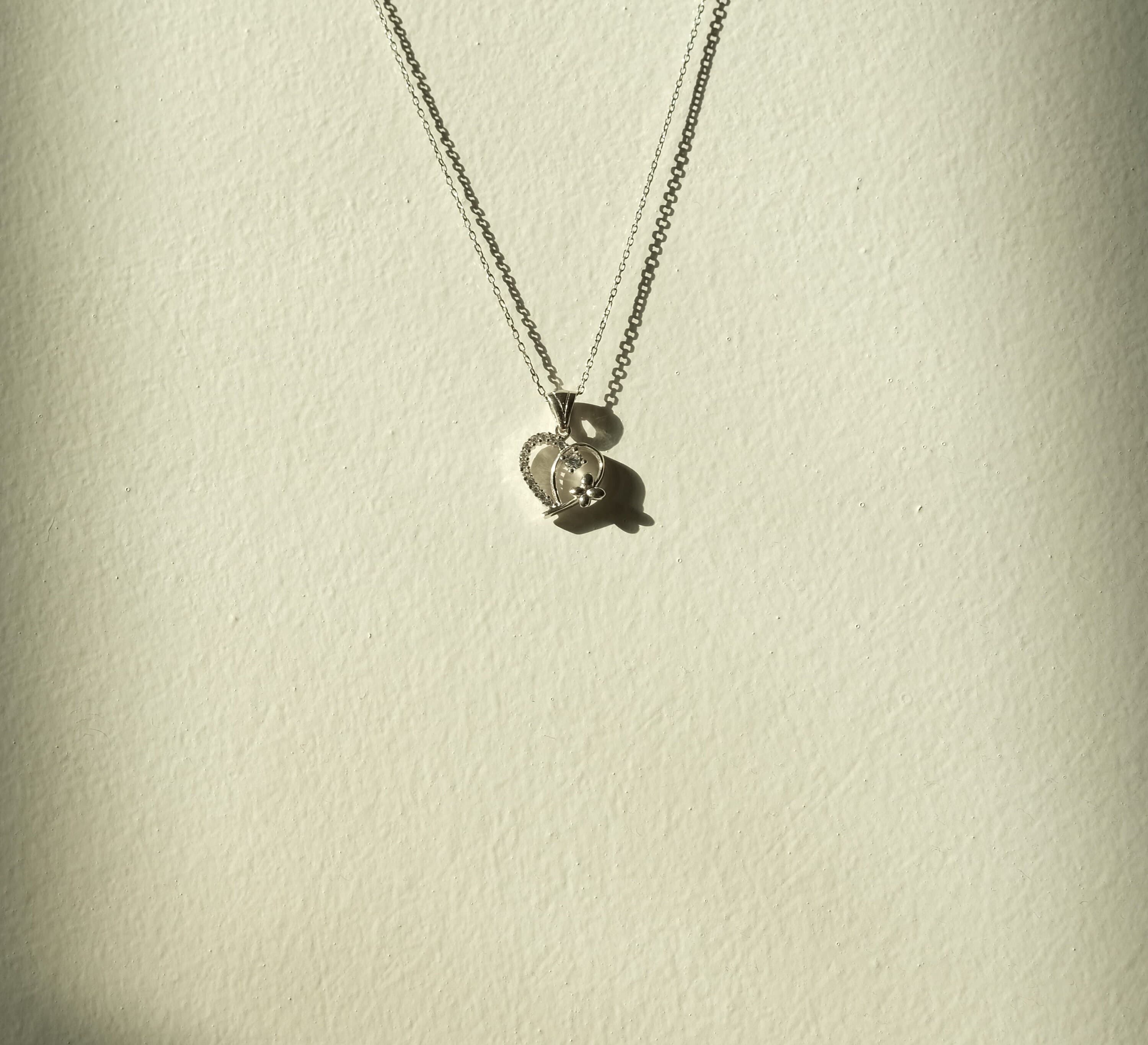 Silver Minimal Heart Necklace, Heart Necklace, Zircon Stone Heart Necklace, Heart Necklace, Christmas Gift, Gift for Her, Woman Necklace - image 4