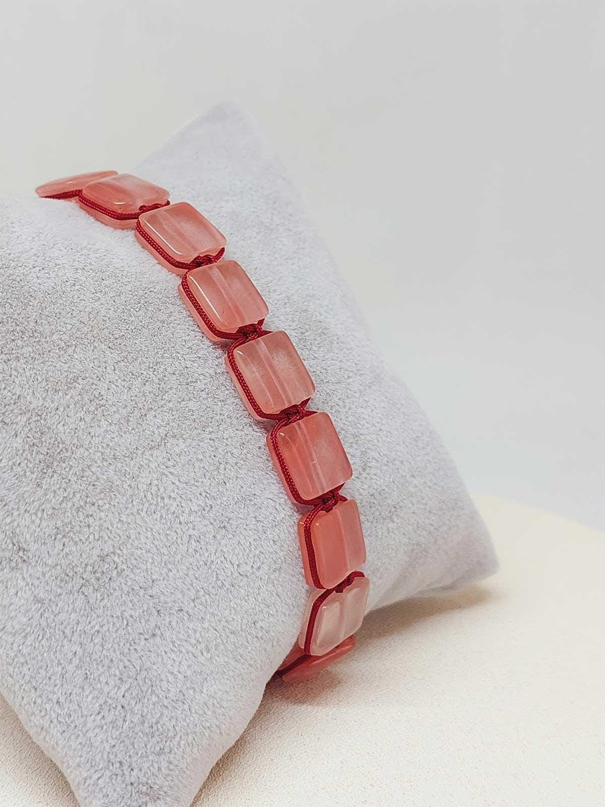 Rose Quartz Stone Macrame Design Unisex Bracelet (51596) - image 4
