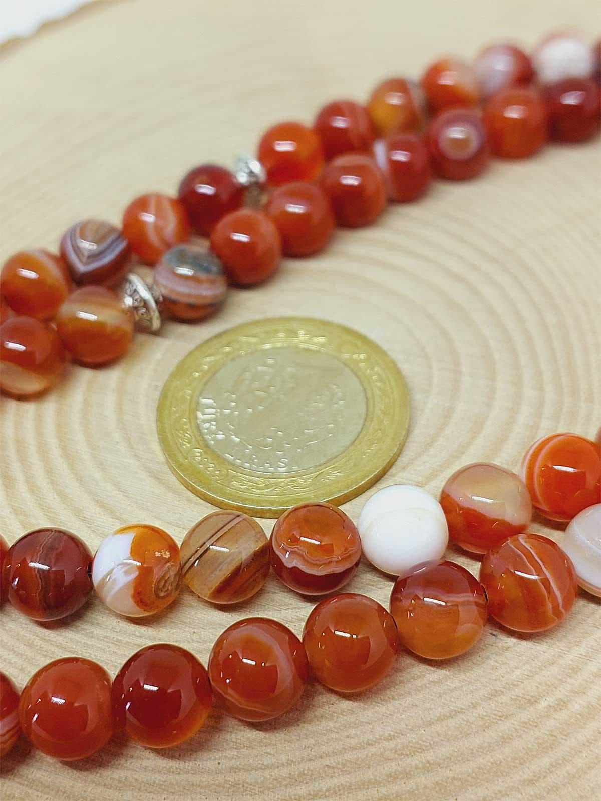 Carnelian Agate Stone 99 beads Rosary 8mm, Tasbih 99, Natural Stone 99 Beads, Tasbeeh, Misbaha, Islamic Prayer Beads, Tasbih, Muslim - image 5
