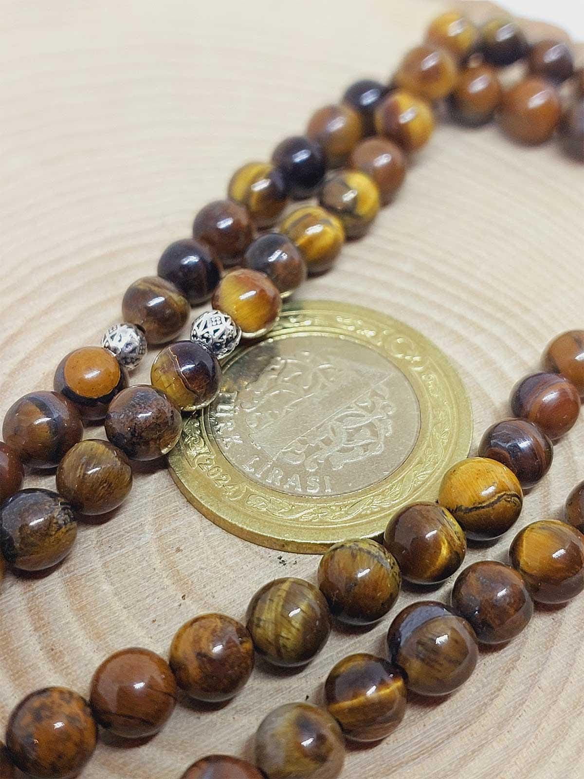 Tiger Eyes Stone 99 beads Rosary 6mm, Tasbih 99, Natural Stone 99 Beads, Tasbeeh, Misbaha, Islamic Prayer Beads, Tasbih, Muslim, Misbah, - image 5