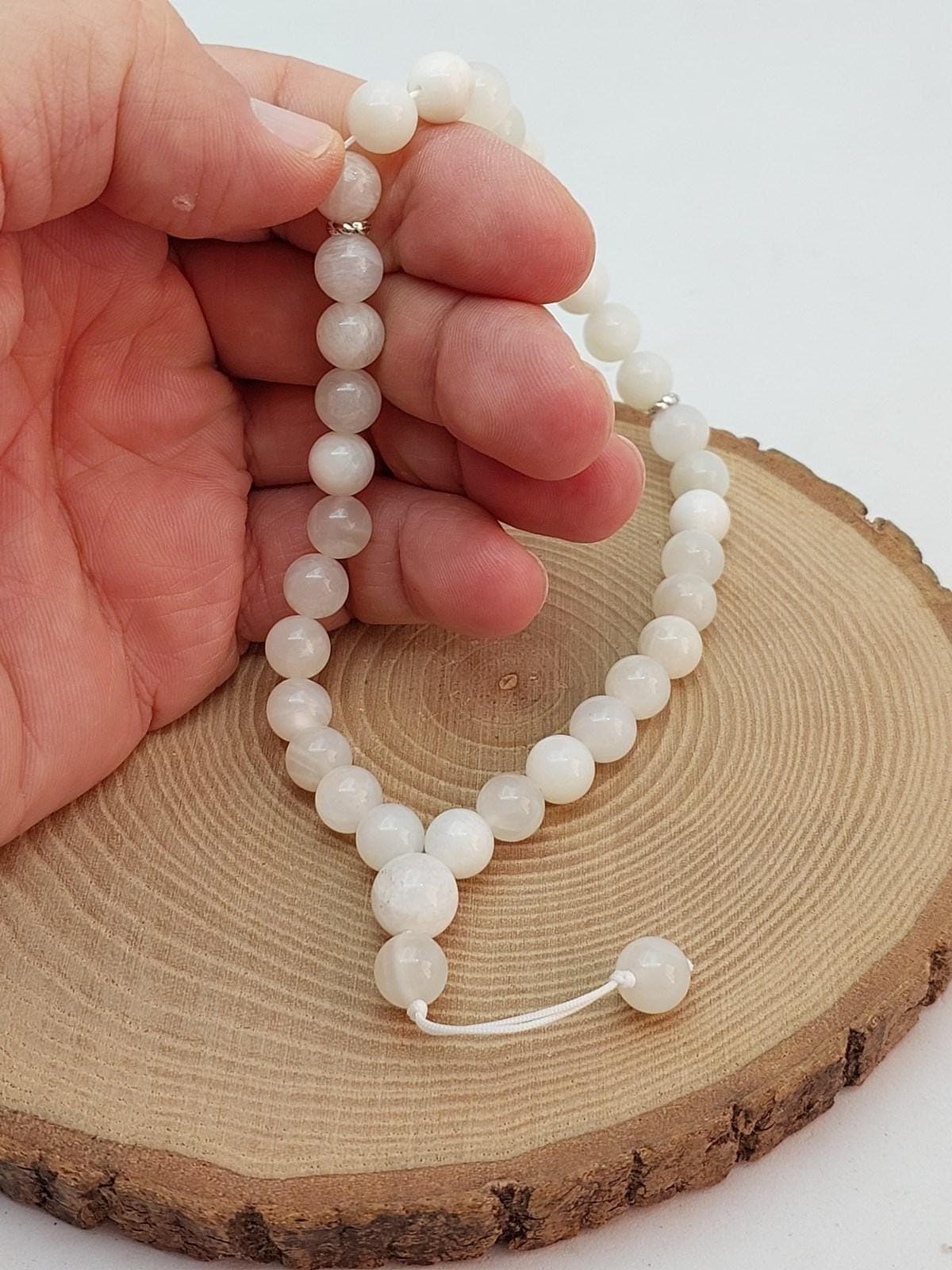 Ay Taşı 33lük Özel Tasarım Tesbih 8mm (9336)