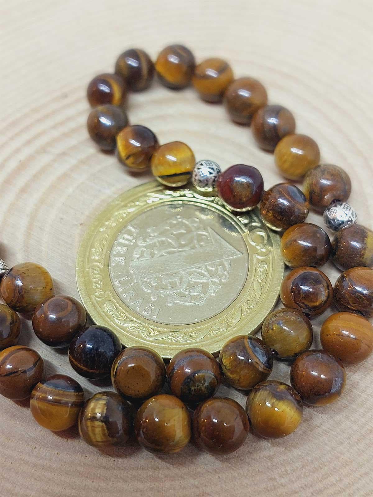 Tiger Eye Stone 33 beads Rosary 6mm, Tasbih 33, Natural Stone 33 Beads, Tasbeeh, Misbaha, Tasbih - image 5
