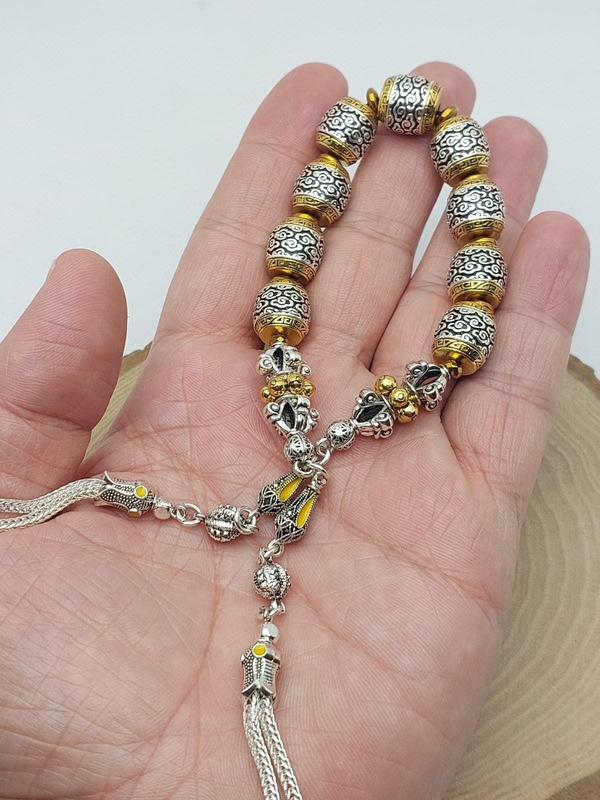 Zaza Prestige Series – Patterned Collectible Rosary, 12×12 mm Oversized Beads (61240)