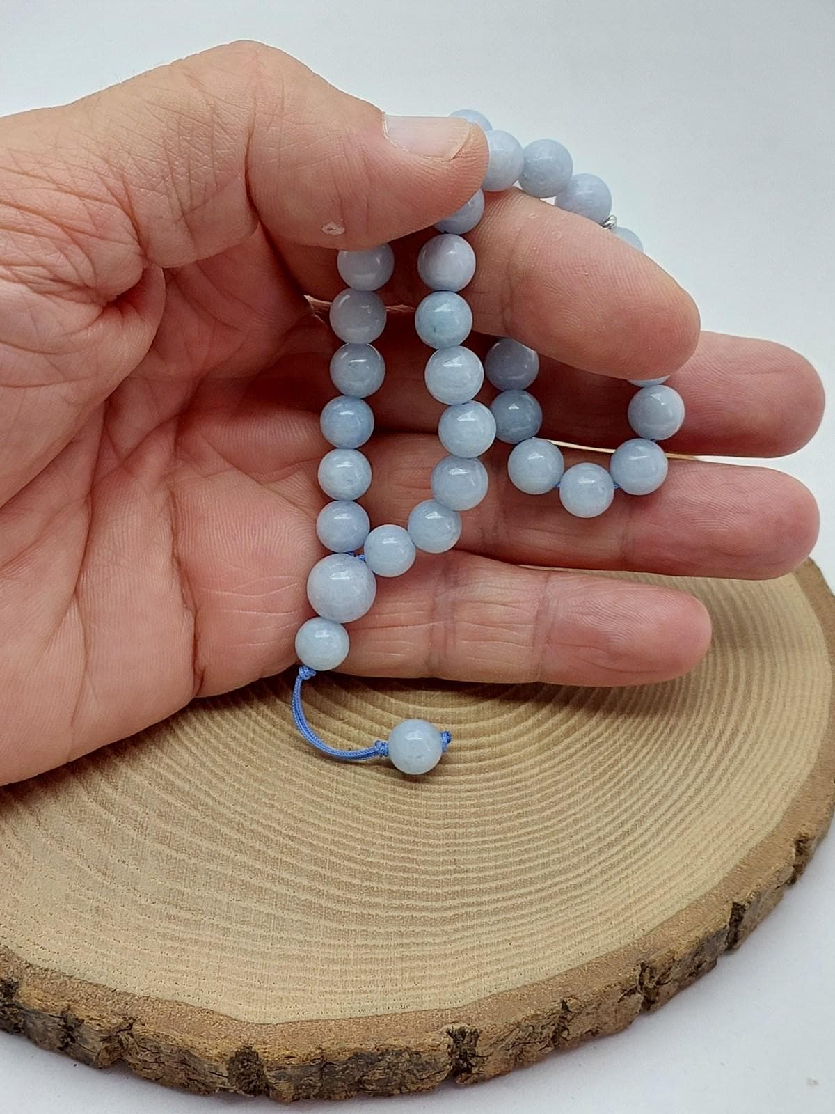 Akuamarin Taşı 33lük Özel Tasarım Tesbih 8mm (8168)