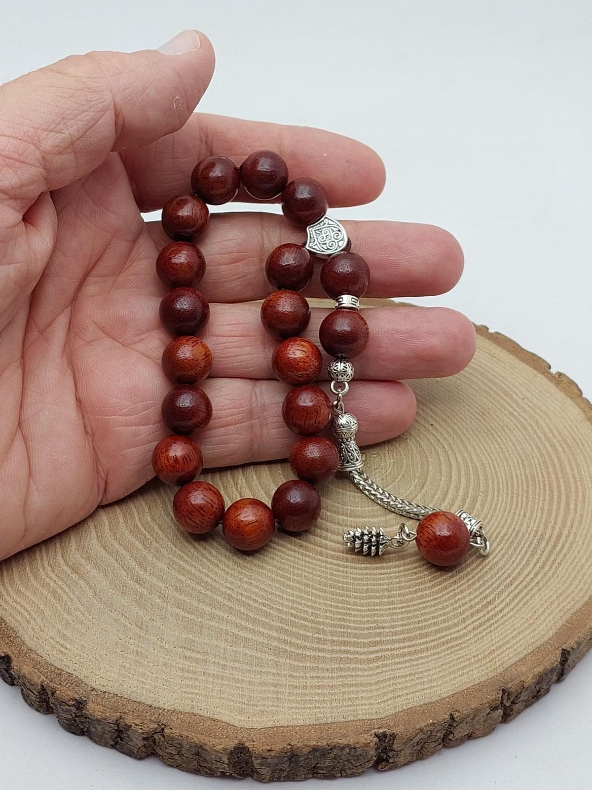 Kızıl Ud Ağacı 17lik Efe Tesbih 12mm  (56908)