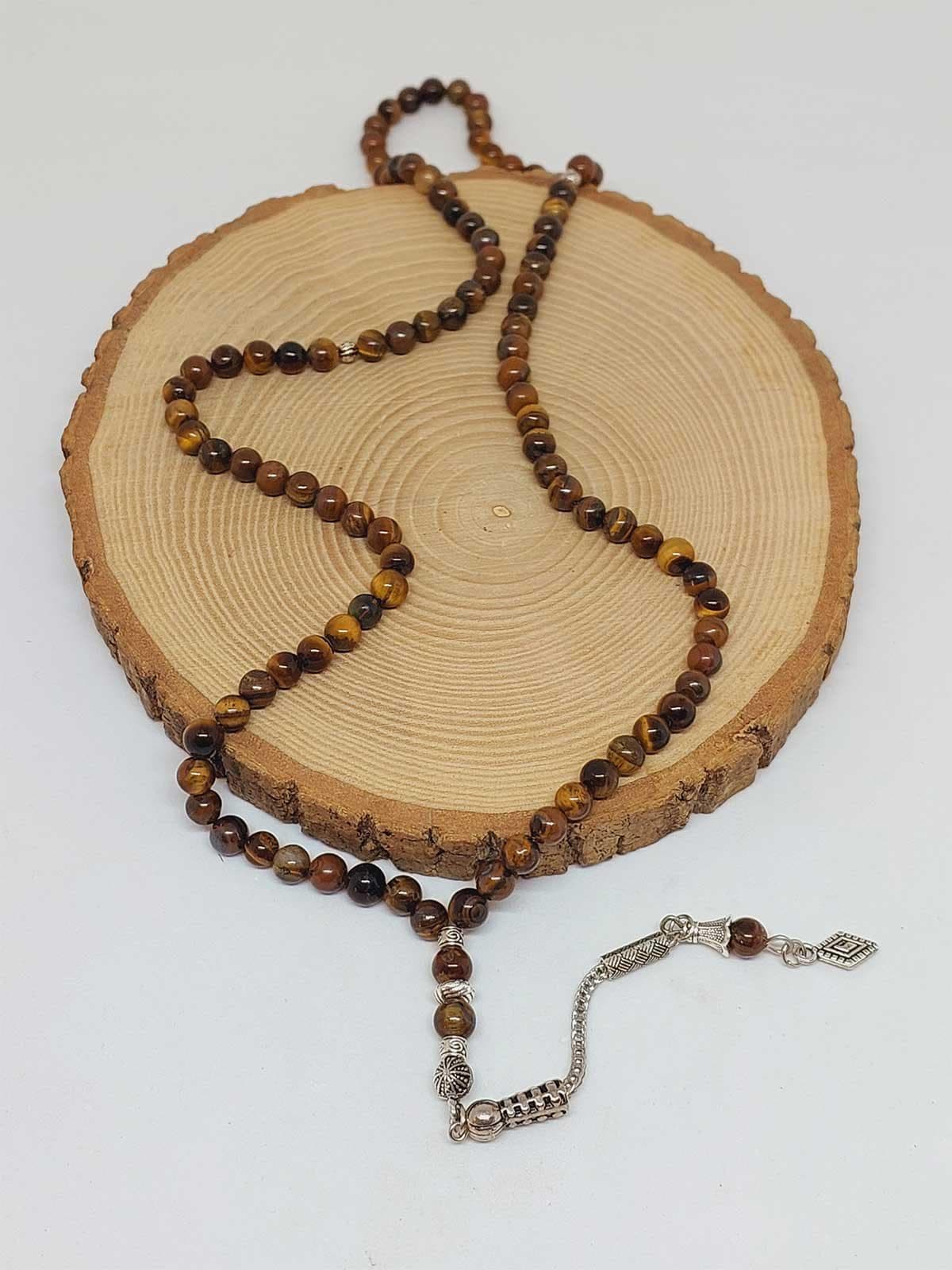 Tiger Eyes Stone 99 beads Rosary 6mm, Tasbih 99, Natural Stone 99 Beads, Tasbeeh, Misbaha, Islamic Prayer Beads, Tasbih, Muslim, Misbah, - image 3
