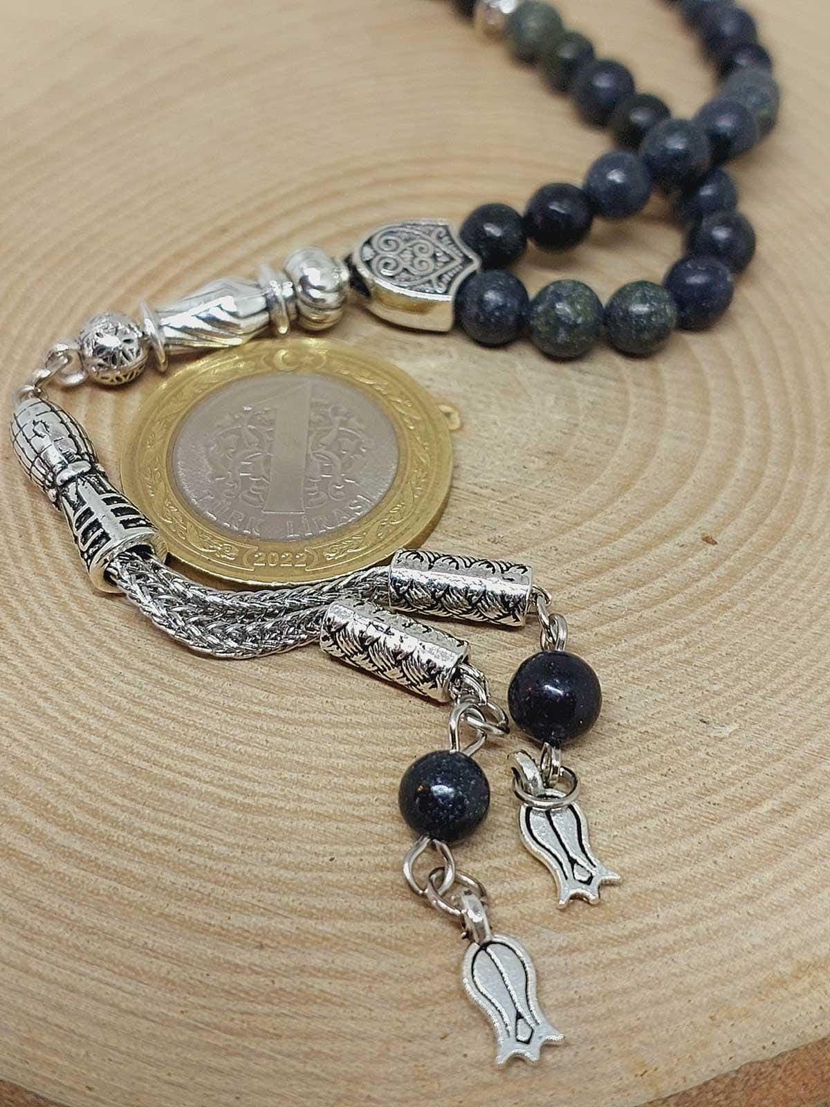 Serpentinite Stone 33 beads Rosary 6mm, Tasbih 33, Natural Stone 33 Beads, Tasbeeh, Misbaha, Tasbih - image 5