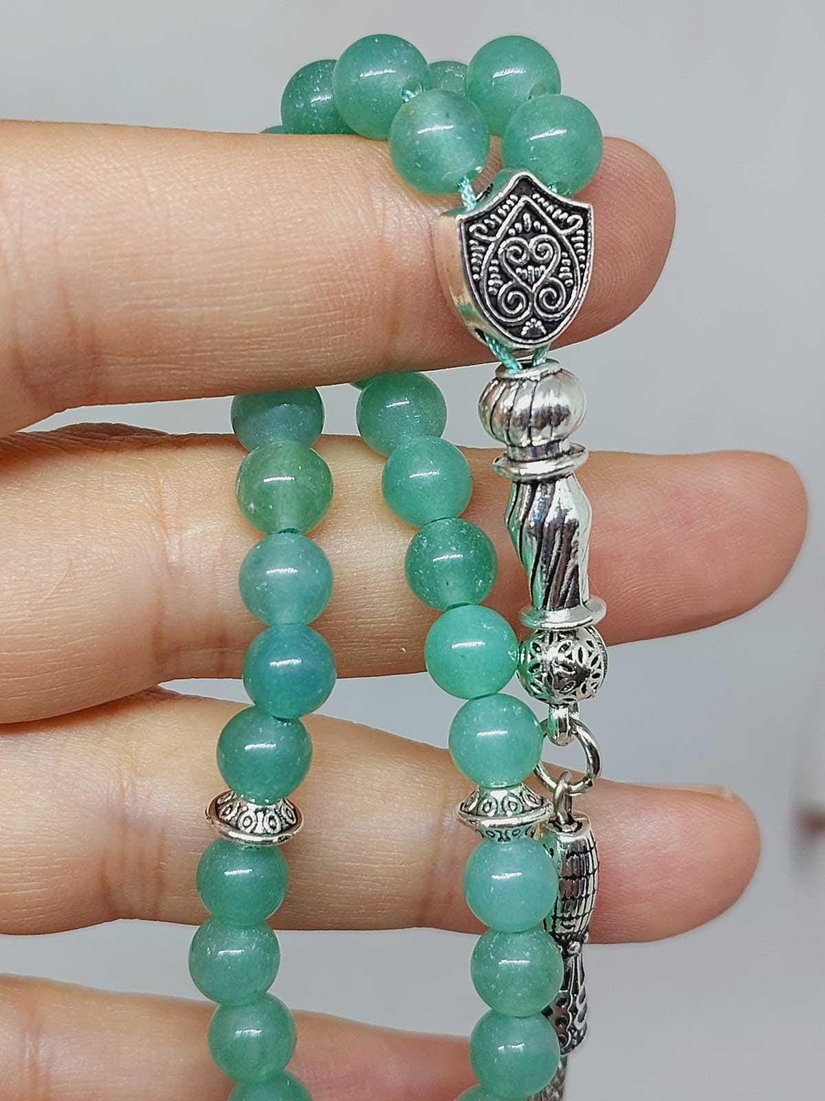 Aventurine Stone 33 beads Rosary 6mm, Tasbih 33, Natural Stone 33 Beads, Tasbeeh, Misbaha, Tasbih