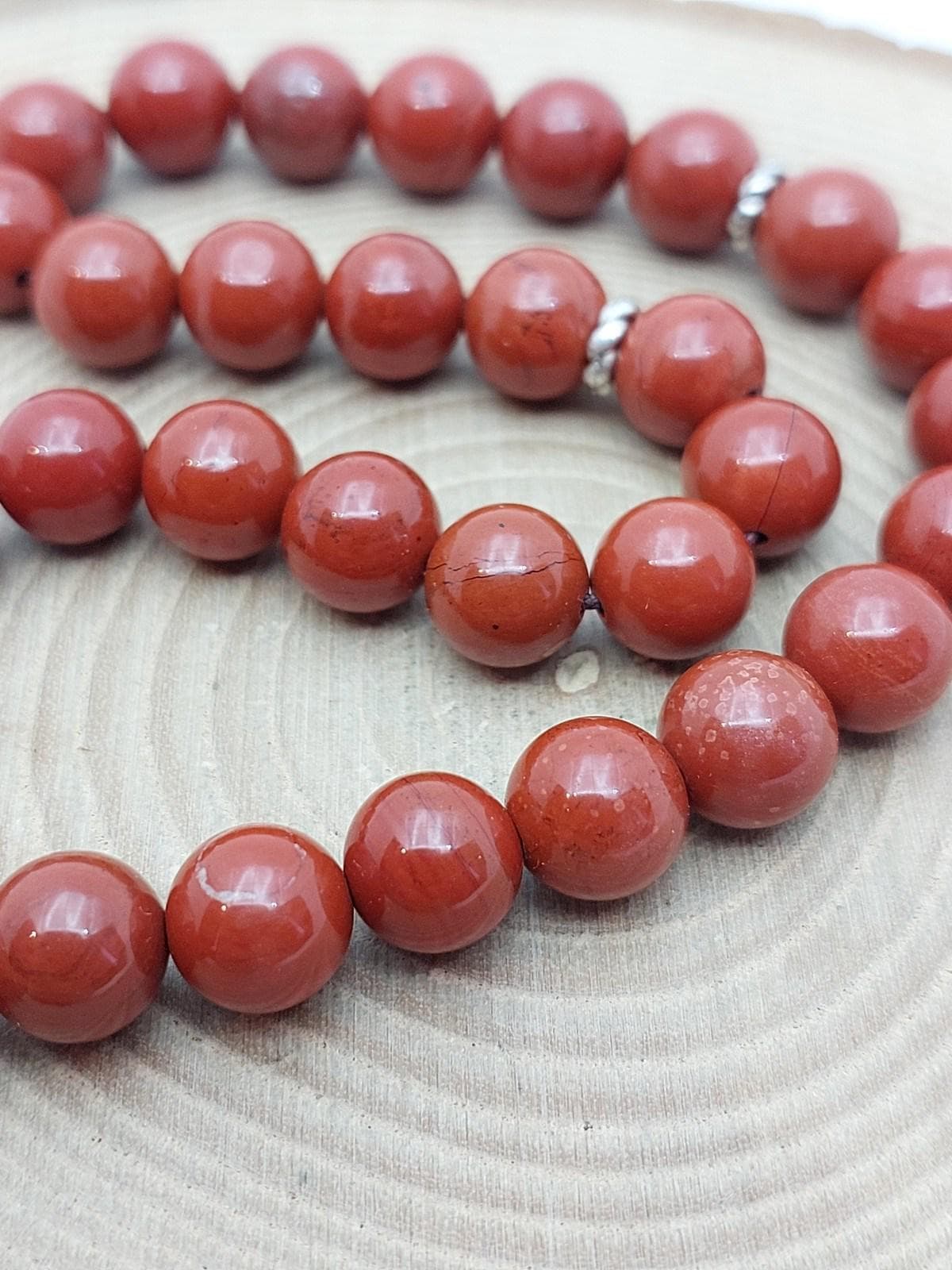 Jasper Taşı Kırmızı 33lük Özel Tasarım Tesbih 8mm (22455)