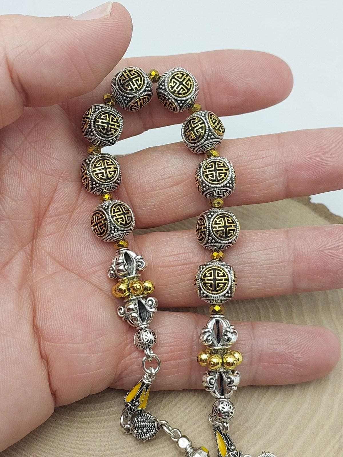 Zaza Prestige Series – Patterned Collectible Rosary, 12×11 mm Oversized Beads (61244)
