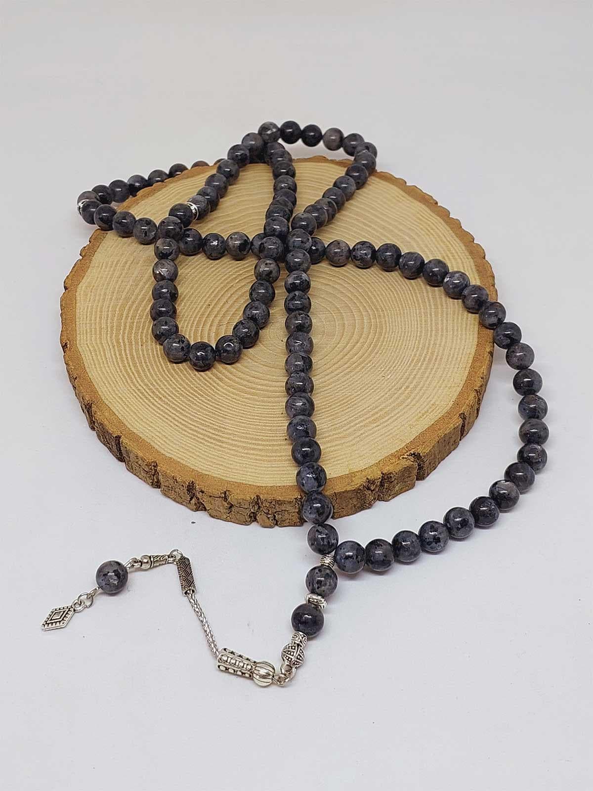 Spektrolit Stone 99 beads Rosary 8mm, Tasbih 99, Natural Stone 99 Beads, Tasbeeh, Misbaha, Islamic Prayer Beads, Tasbih, Muslim - image 3