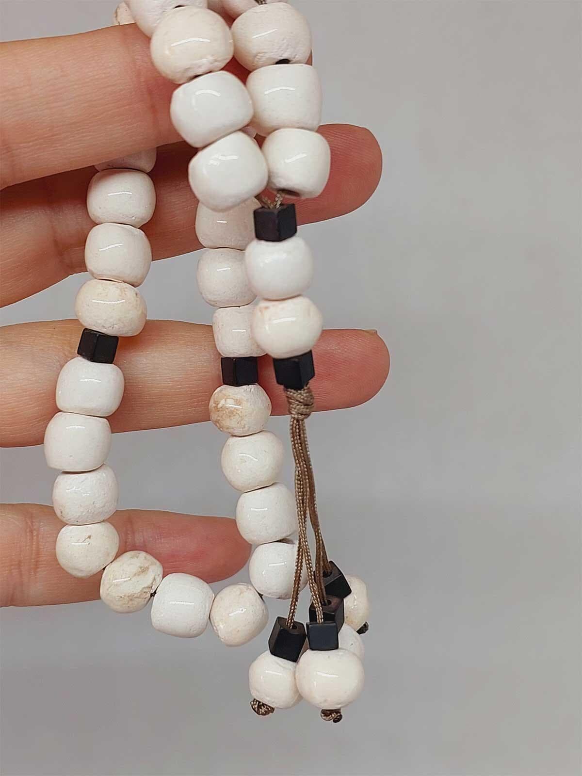 Collectible Anatolian Series White Colour Unique Ceramic Rosary 33 beads 8-9mm, Tasbih 33, Ceramic beads, 33 Beads, Tasbeeh, Tasbih (54288) - image 5