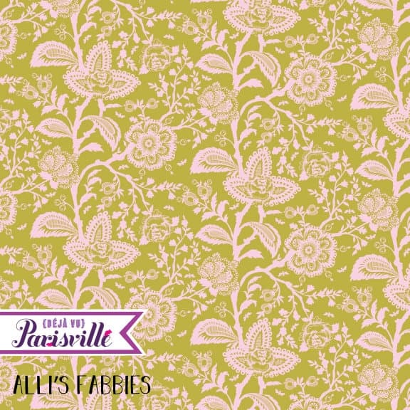 Tula Pink's Parisville Déjà Vu- French Lace, Hazelnut